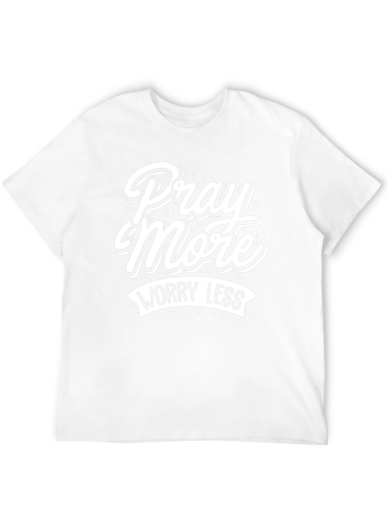 Pray More Worry Less Graphic Tee - Black