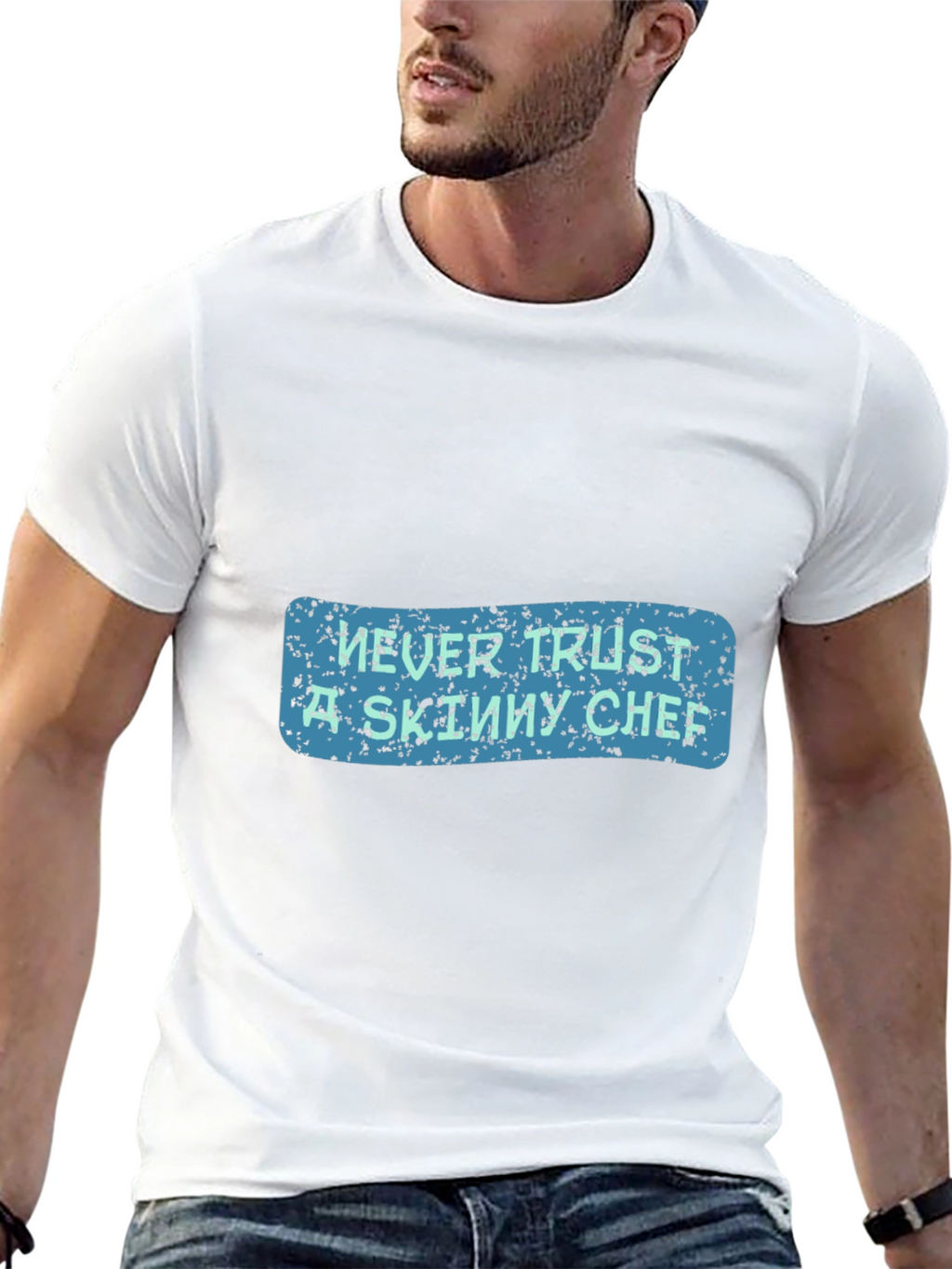 Never Trust a Skinny Chef Graphic Tee - Black