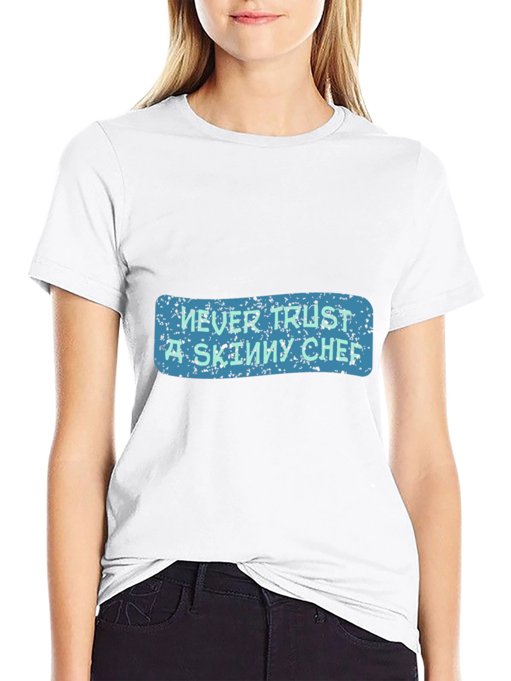 Never Trust a Skinny Chef Graphic Tee - Black