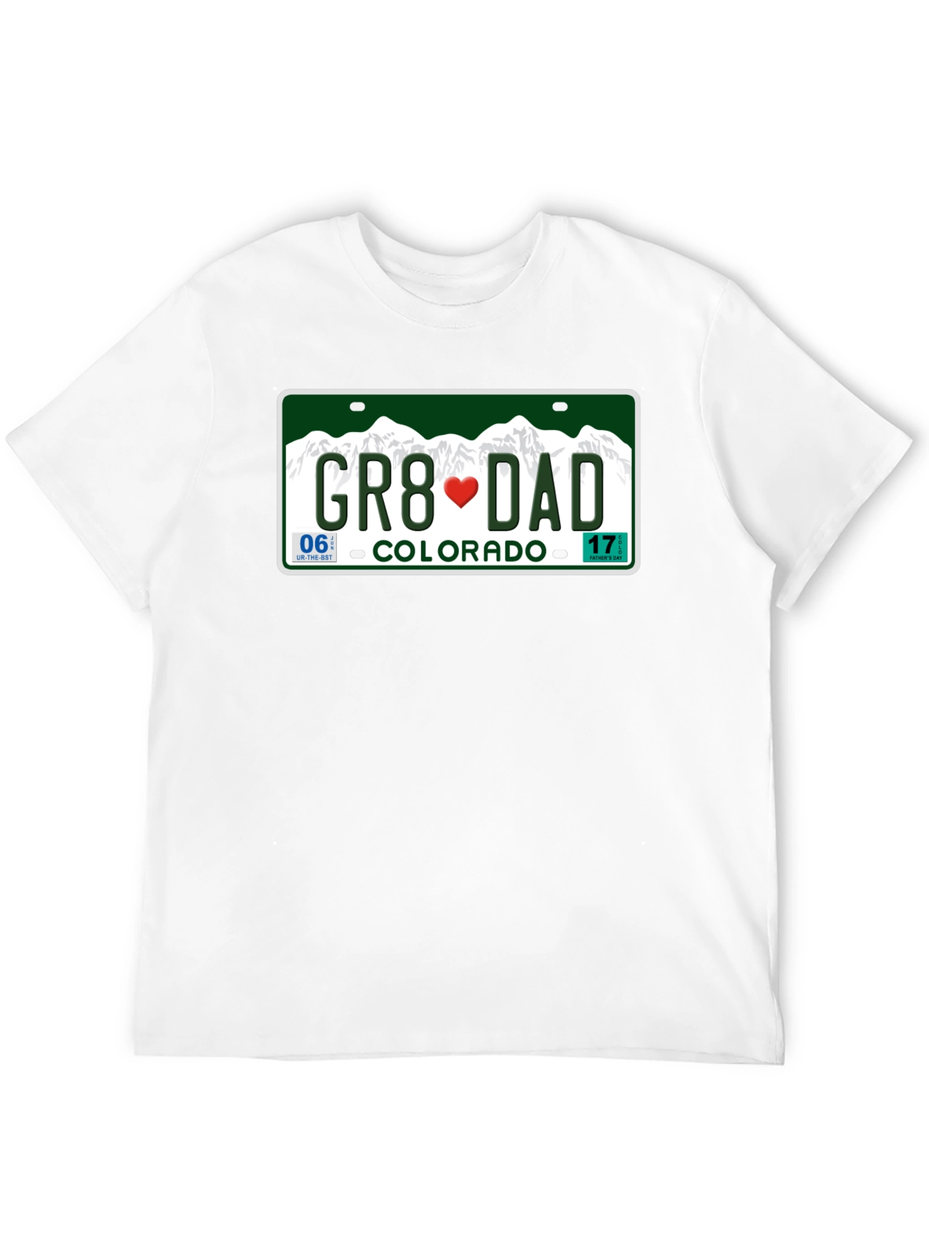 Great Dad Colorado License Plate T-Shirt