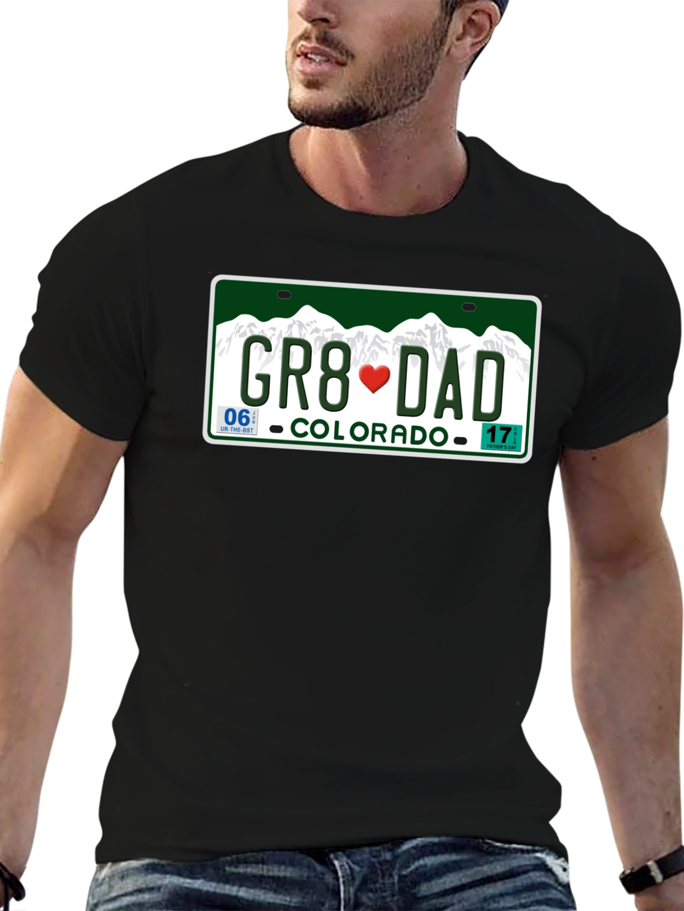 Great Dad Colorado License Plate T-Shirt