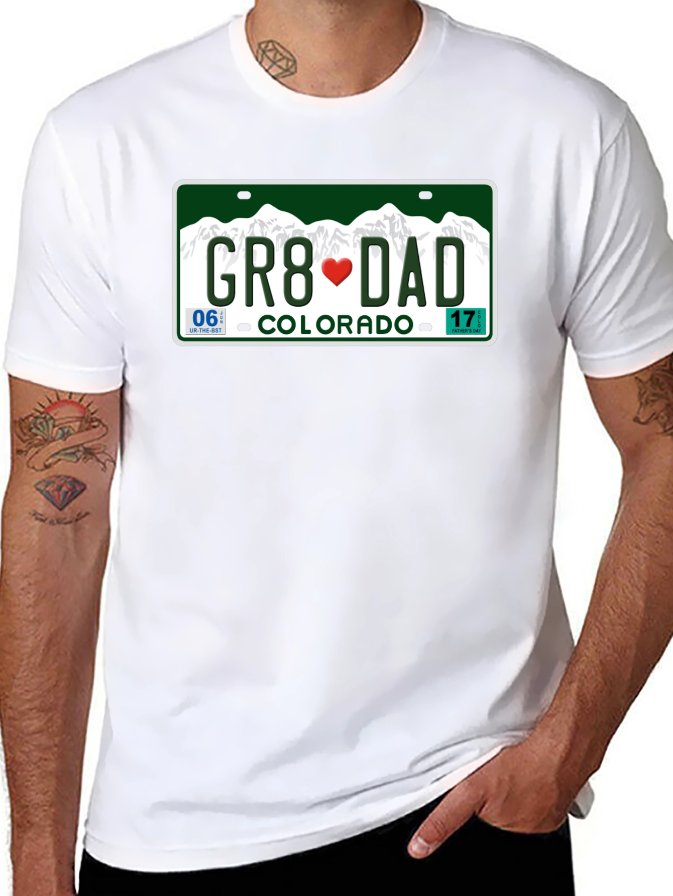 Great Dad Colorado License Plate T-Shirt