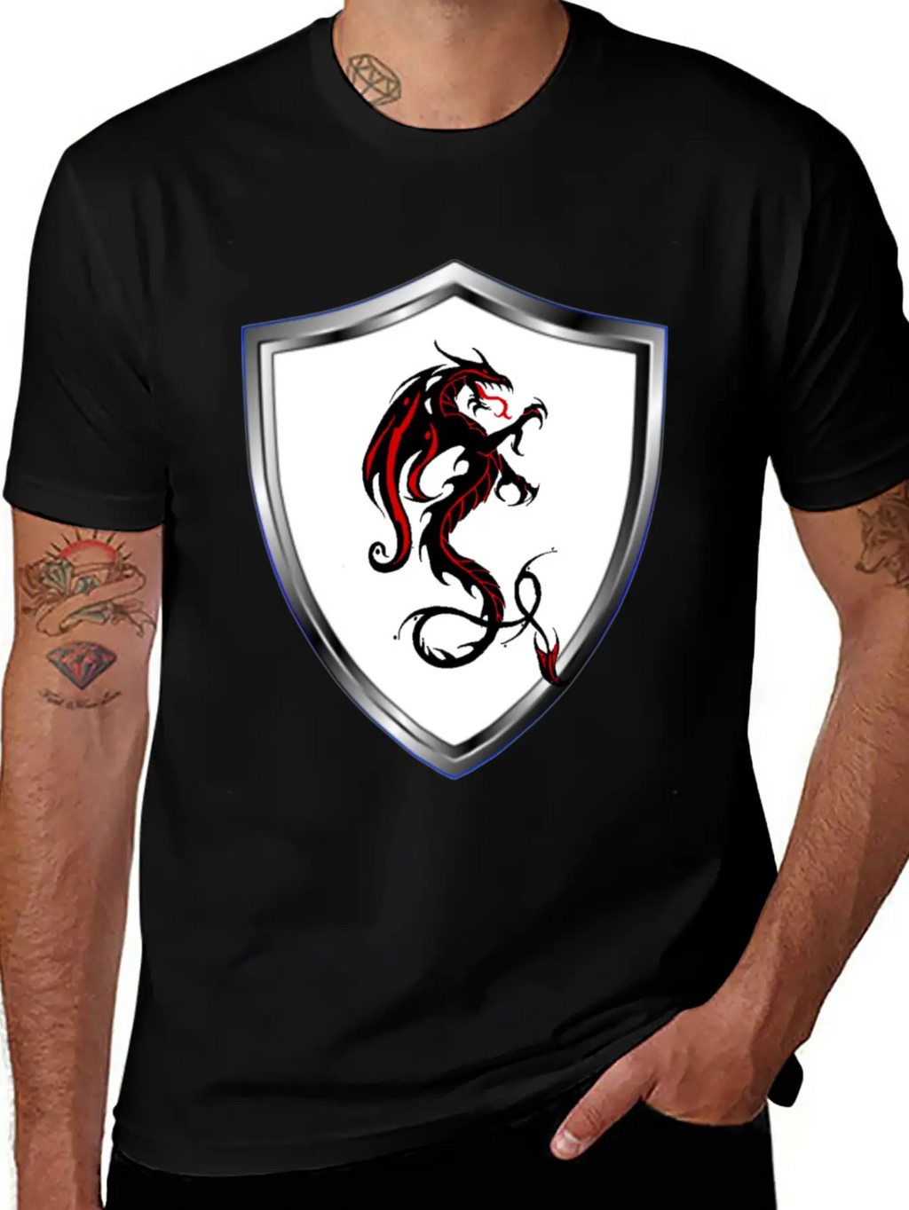 Dragon T-shirt With Dragon Design Breathable Soft Cotton T-Shirt – Timeless Casual Look