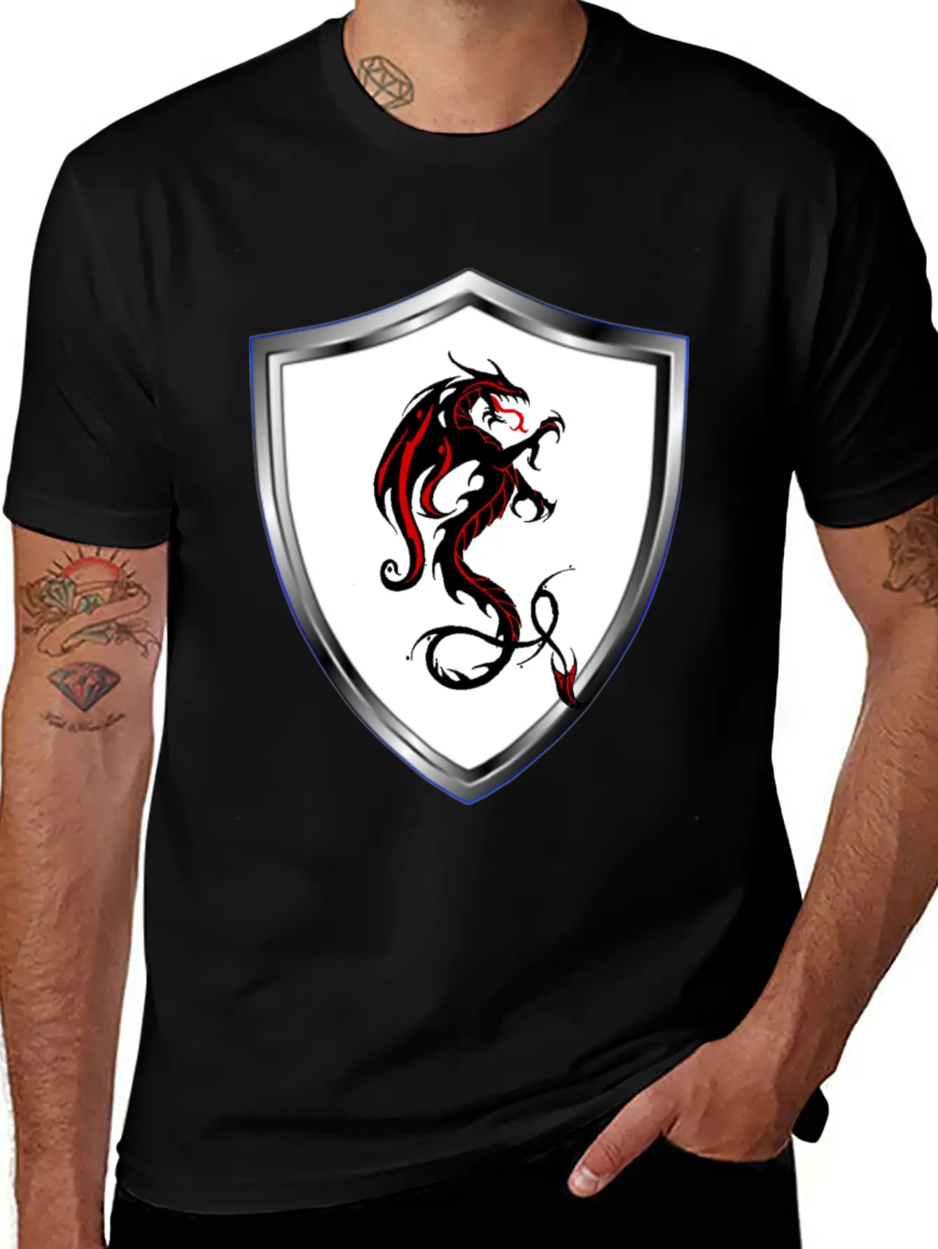 Dragon T-shirt With Dragon Design Breathable Soft Cotton T-Shirt – Timeless Casual Look
