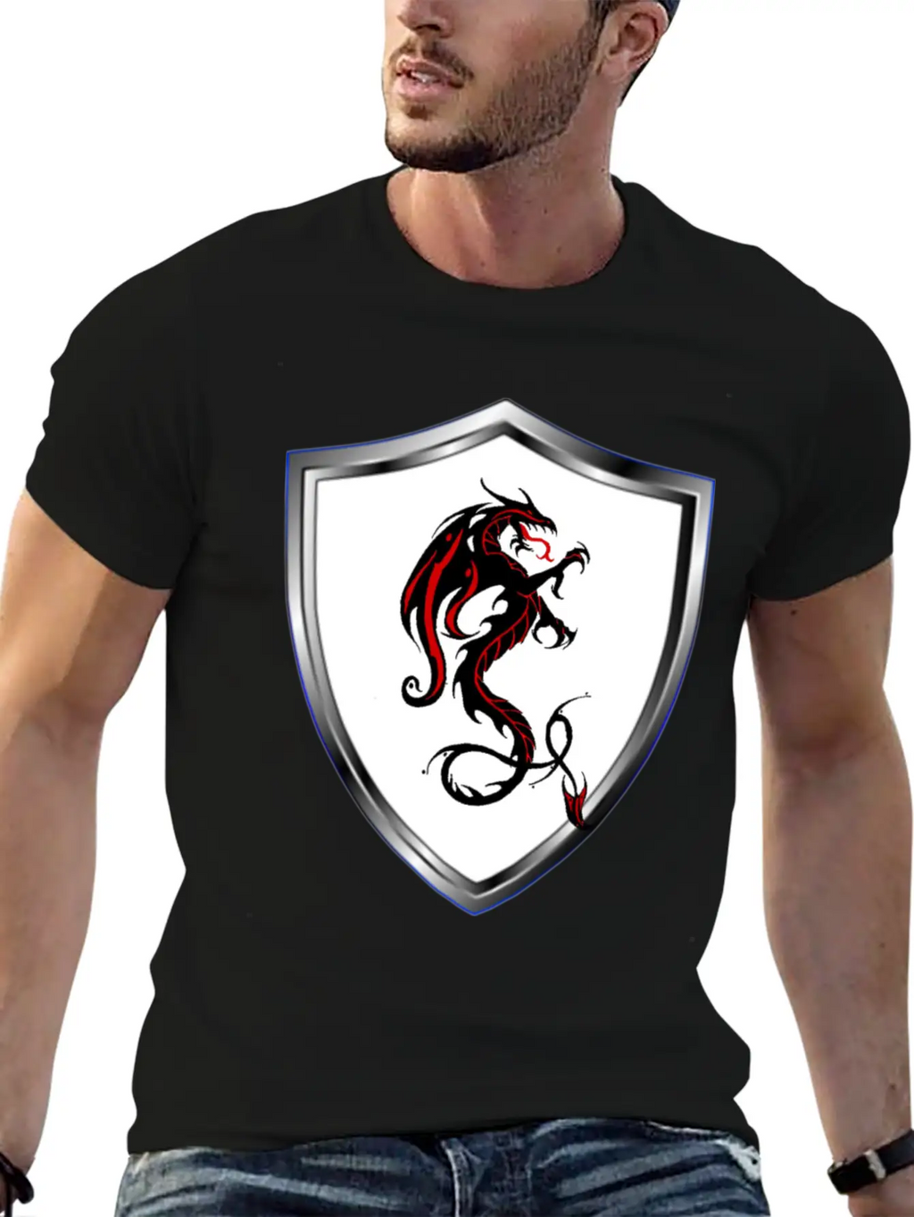 Dragon T-shirt With Dragon Design Breathable Soft Cotton T-Shirt – Timeless Casual Look