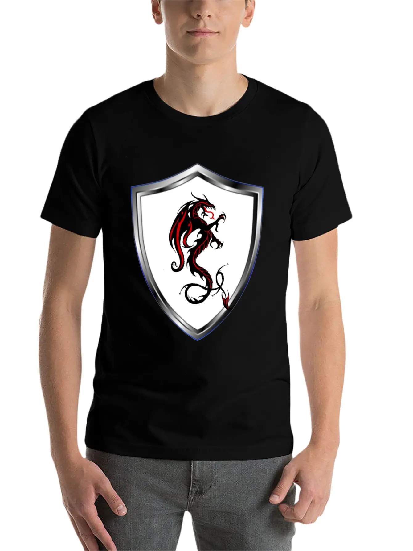 Dragon T-shirt With Dragon Design Breathable Soft Cotton T-Shirt – Timeless Casual Look