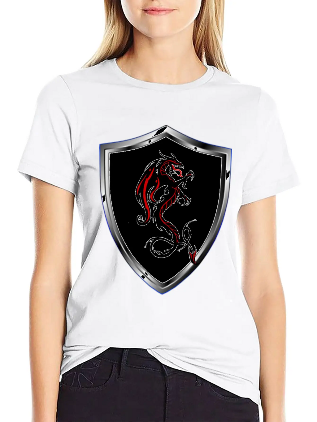 Dragon T-shirt With Dragon Design Breathable Soft Cotton T-Shirt – Timeless Casual Look