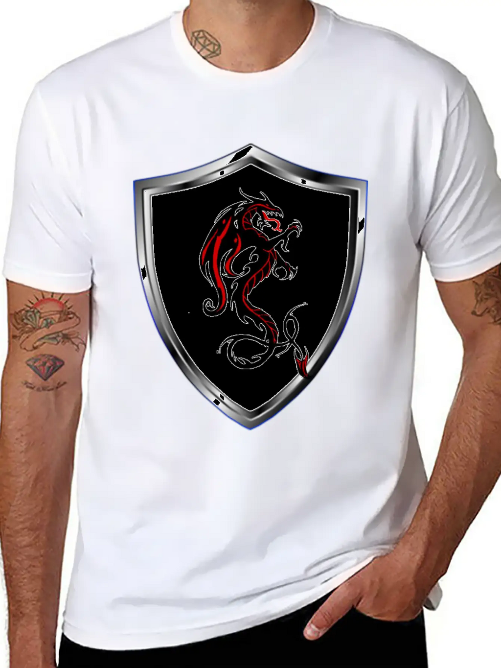 Dragon T-shirt With Dragon Design Breathable Soft Cotton T-Shirt – Timeless Casual Look