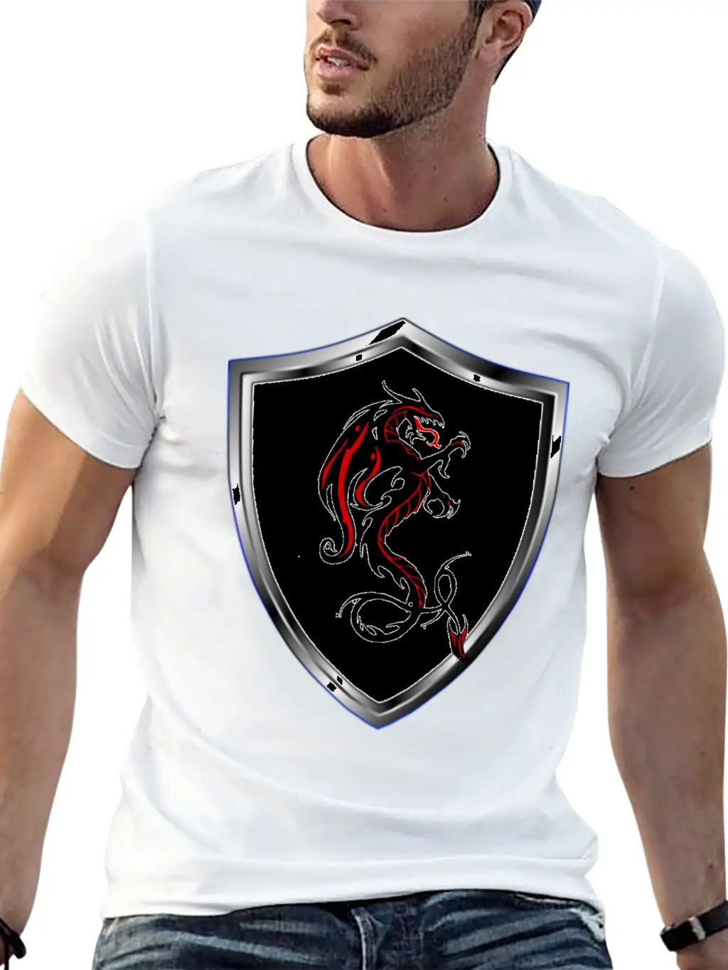 Dragon T-shirt With Dragon Design Breathable Soft Cotton T-Shirt – Timeless Casual Look