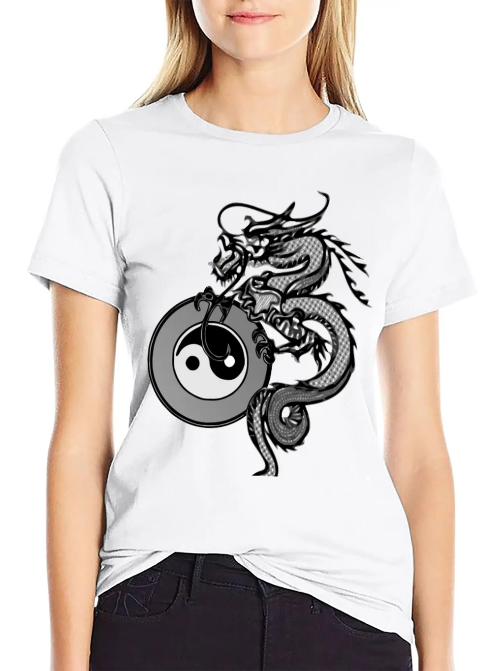 Dragon With Yin Yang Unisex Casual T-Shirt – Clean Design For Daily Comfort