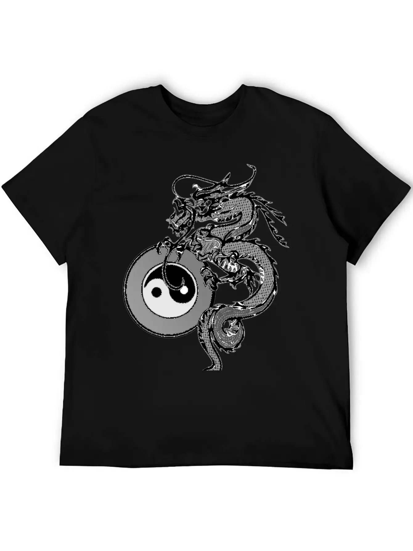 Dragon With Yin Yang Unisex Casual T-Shirt – Clean Design For Daily Comfort
