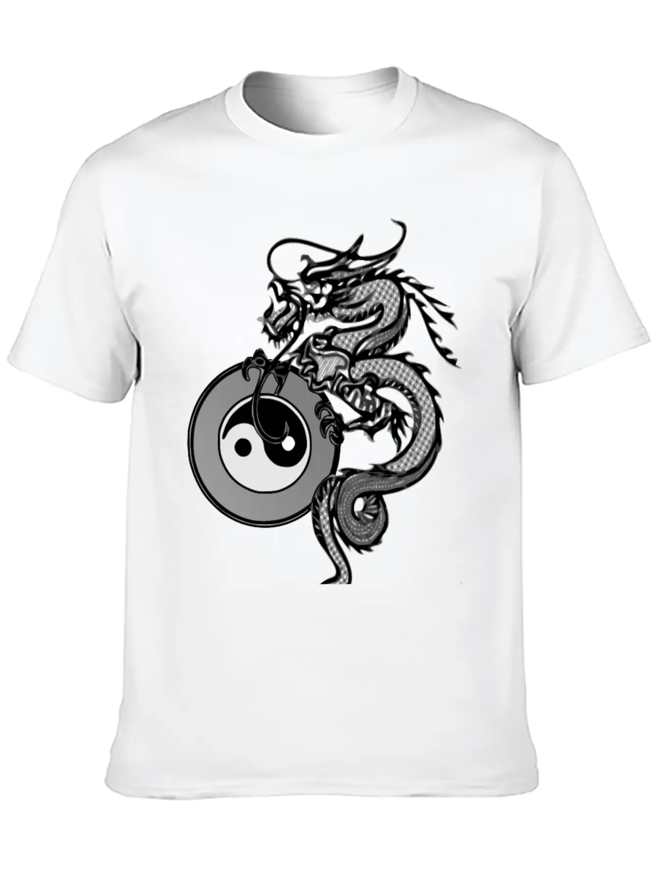 Dragon With Yin Yang Unisex Casual T-Shirt – Clean Design For Daily Comfort