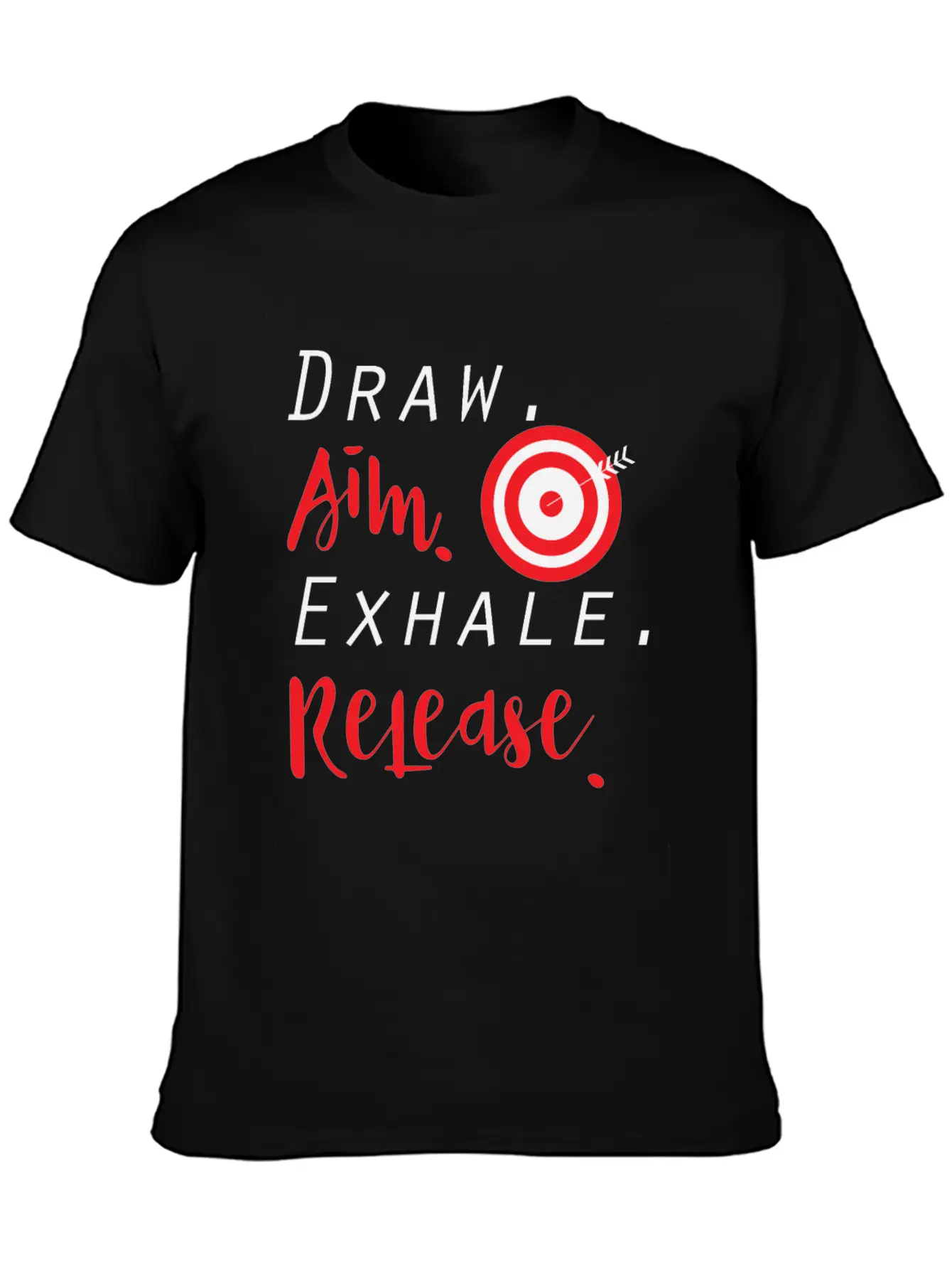 Draw Aim Release | Archery Bow And Arrow Sports Unisex Casual T-Shirt – Clean Design For Daily Comfort