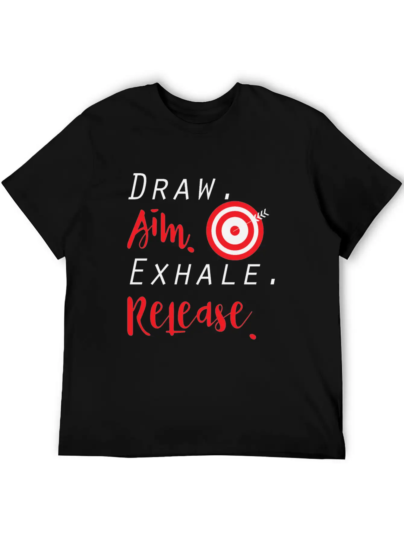 Draw Aim Release | Archery Bow And Arrow Sports Unisex Casual T-Shirt – Clean Design For Daily Comfort