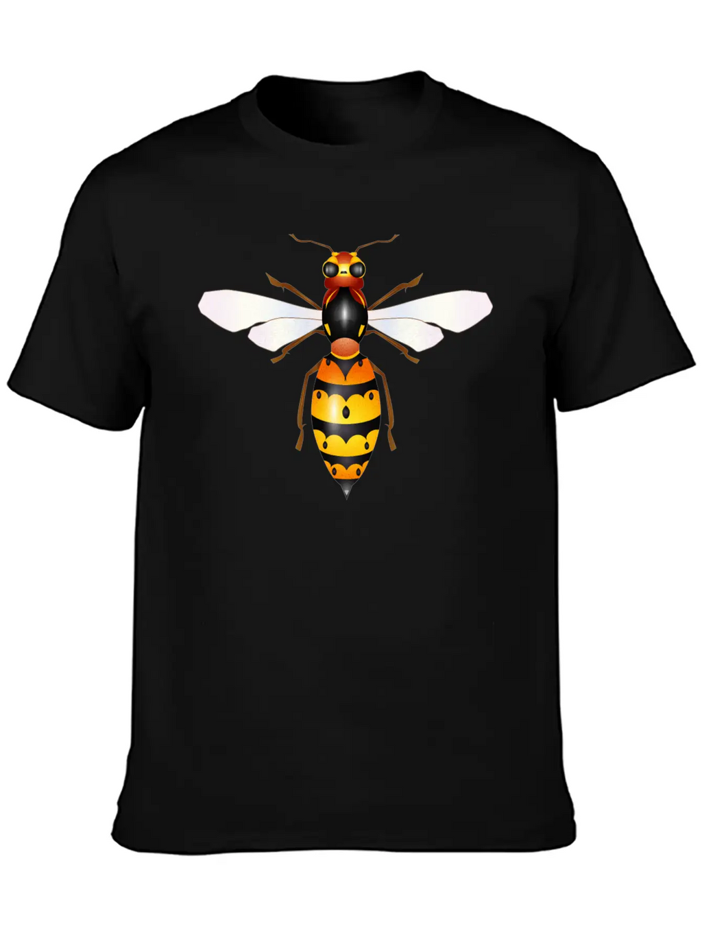 Drawing Of A Fascinating Hornet Unisex Casual T-Shirt – Clean Design For Daily Comfort