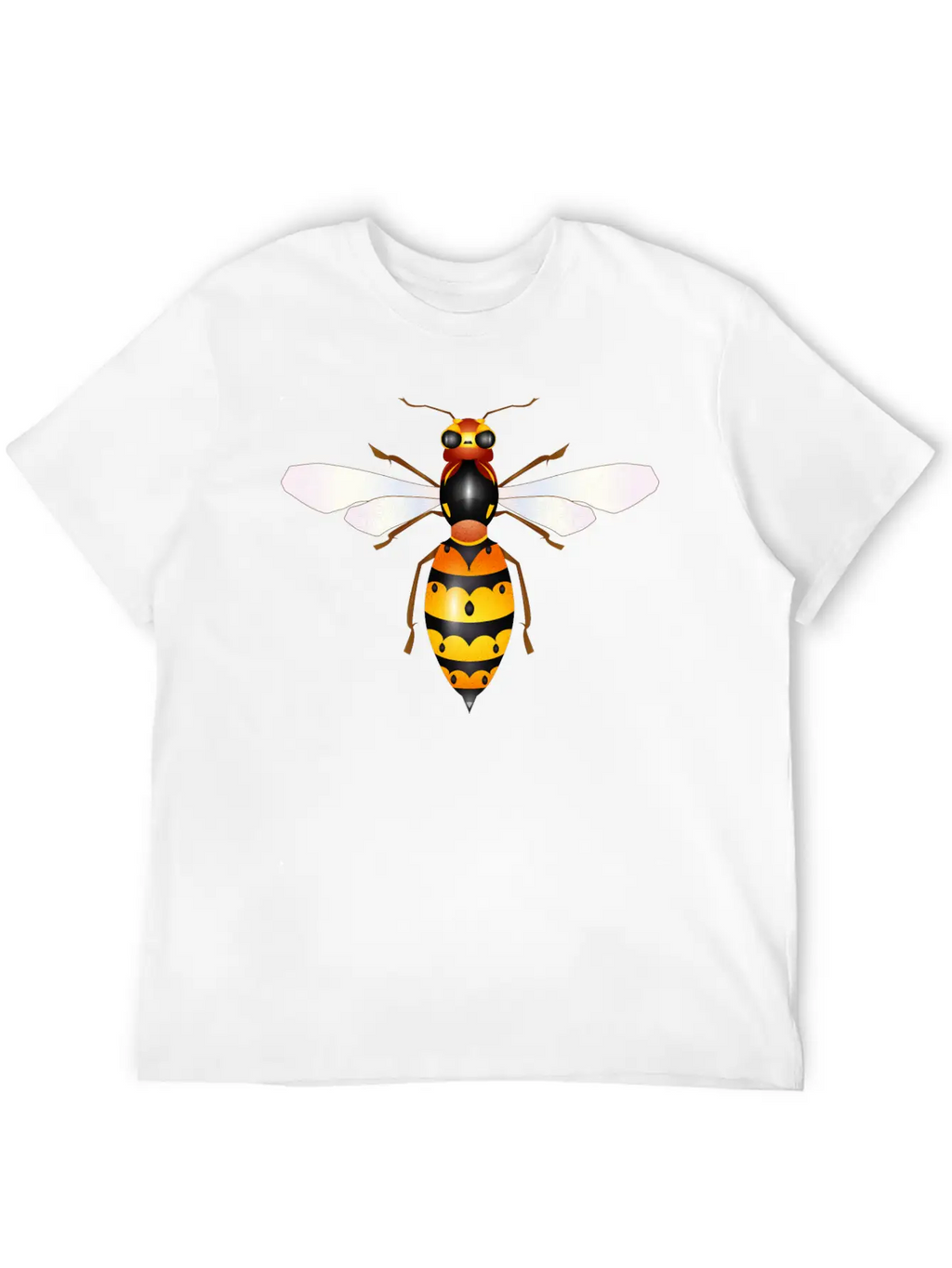 Drawing Of A Fascinating Hornet Unisex Casual T-Shirt – Clean Design For Daily Comfort