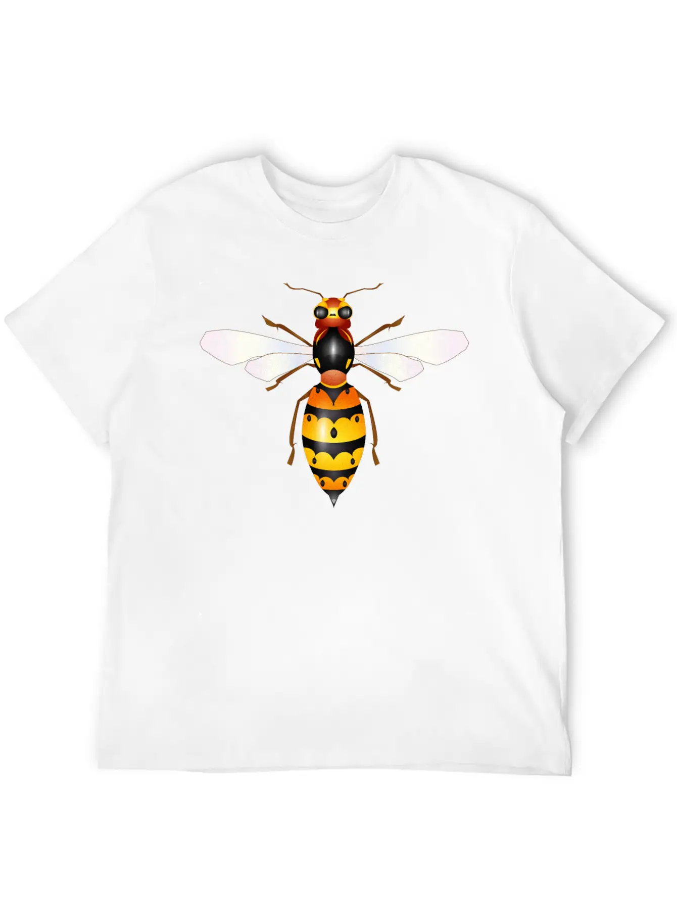 Drawing Of A Fascinating Hornet Unisex Casual T-Shirt – Clean Design For Daily Comfort