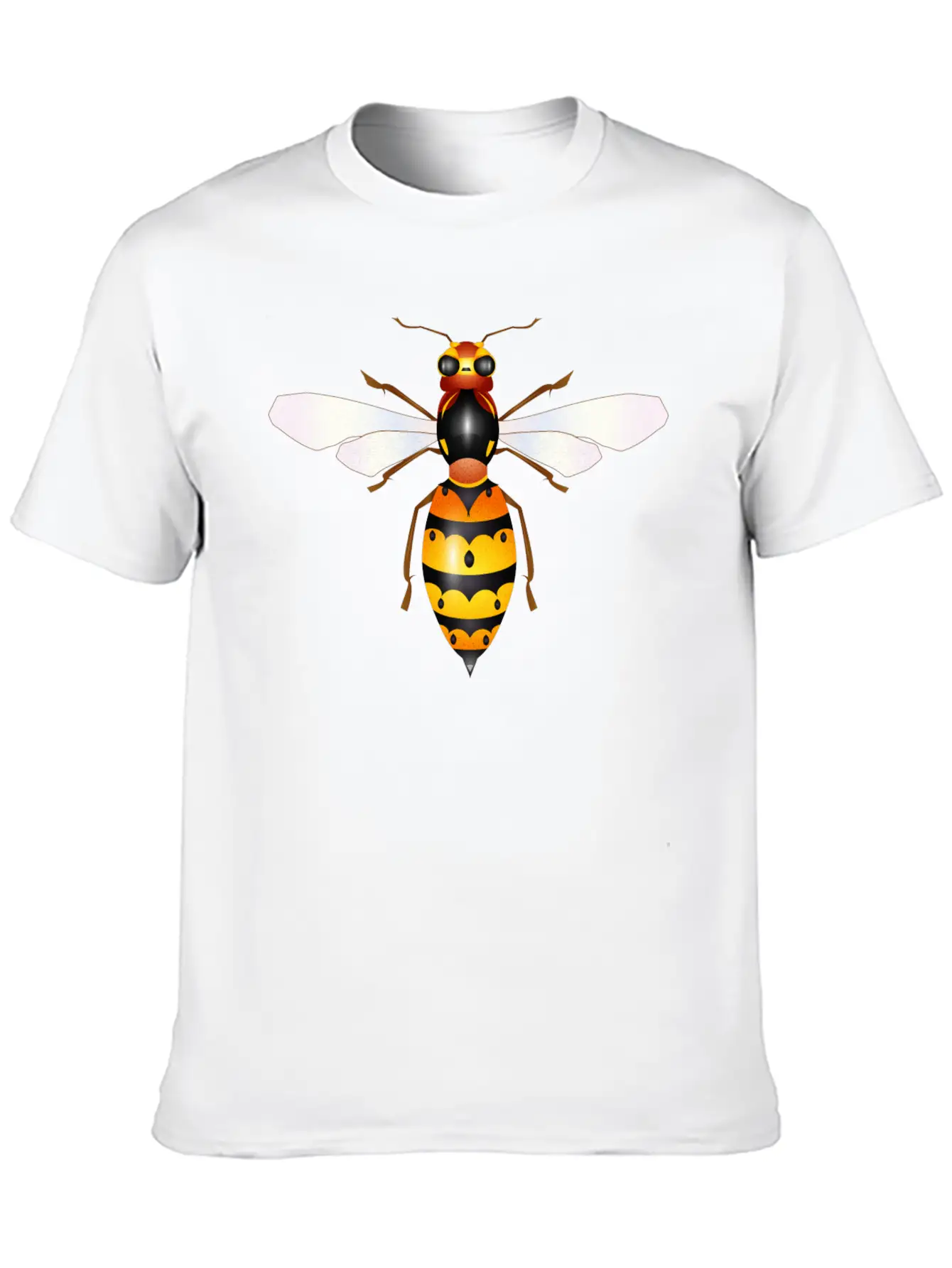 Drawing Of A Fascinating Hornet Unisex Casual T-Shirt – Clean Design For Daily Comfort