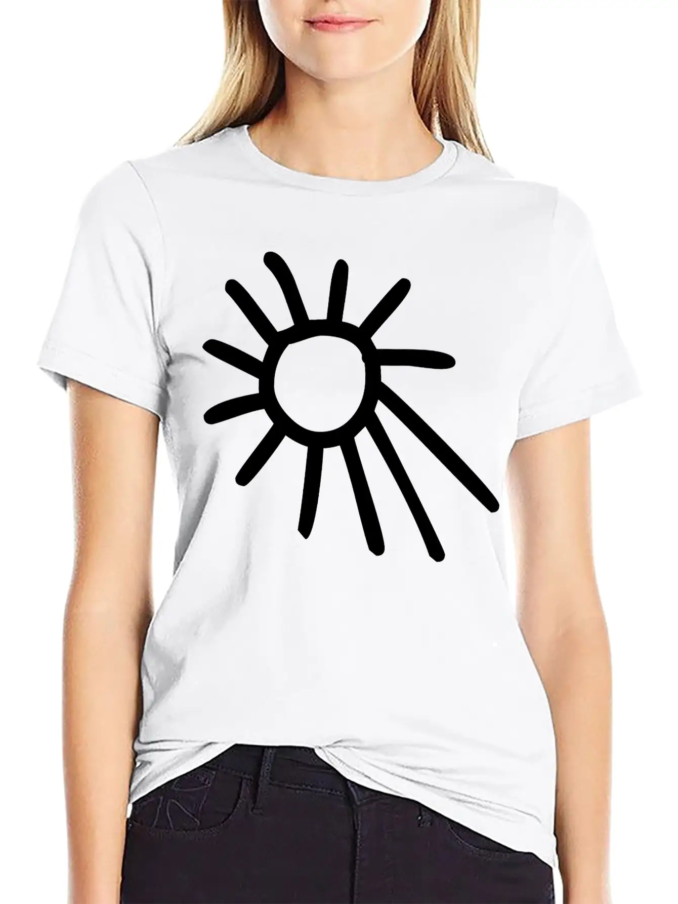 Drawing Of Sun Classic Fit Graphic Tee For Daily Comfort – Unisex Cotton Shirt