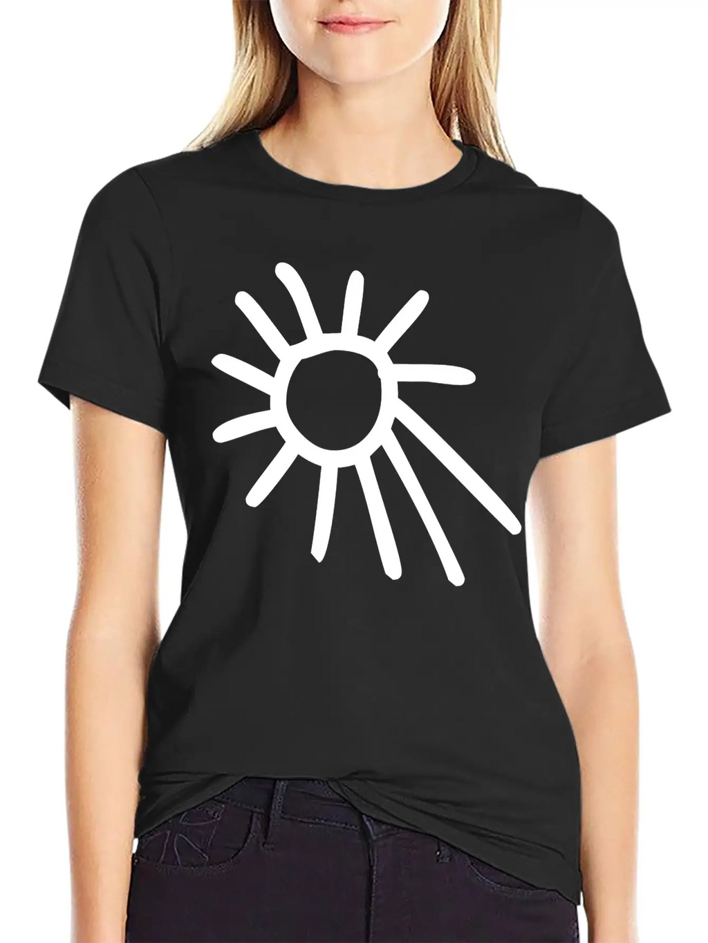 Drawing Of Sun Classic Fit Graphic Tee For Daily Comfort – Unisex Cotton Shirt