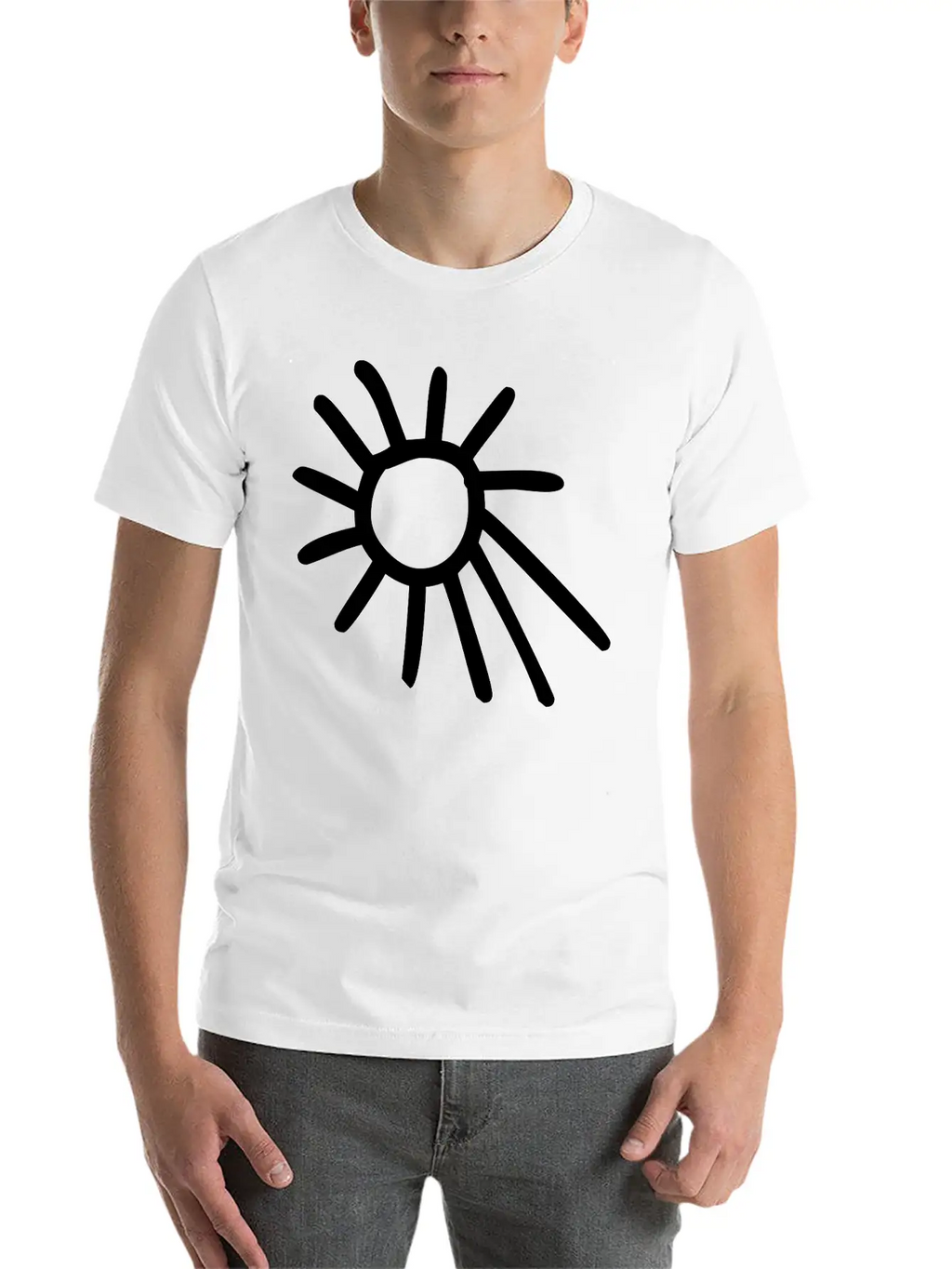 Drawing Of Sun Classic Fit Graphic Tee For Daily Comfort – Unisex Cotton Shirt