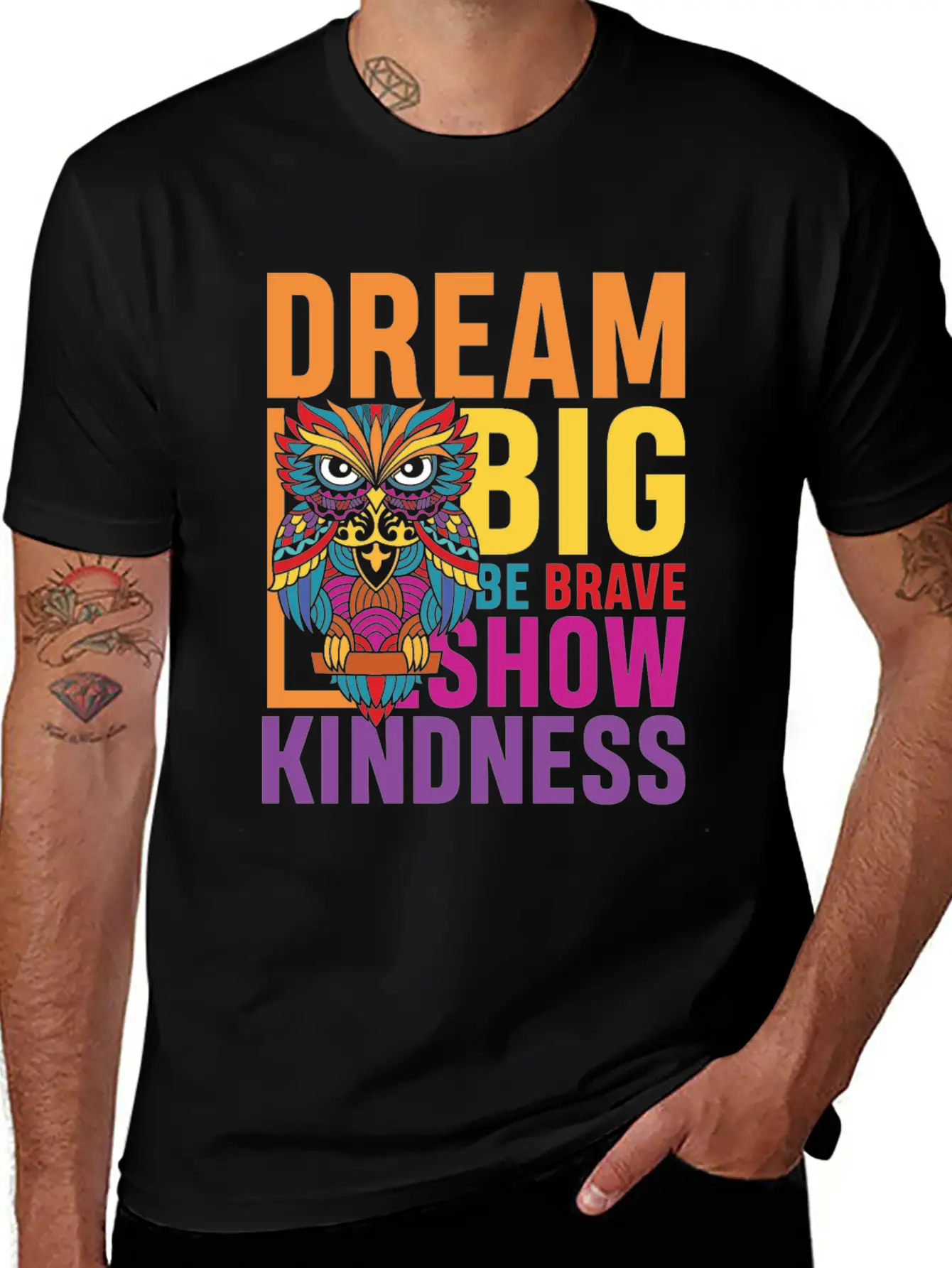 Dream Big Be Brave Show Kindness Breathable Soft Cotton T-Shirt – Timeless Casual Look