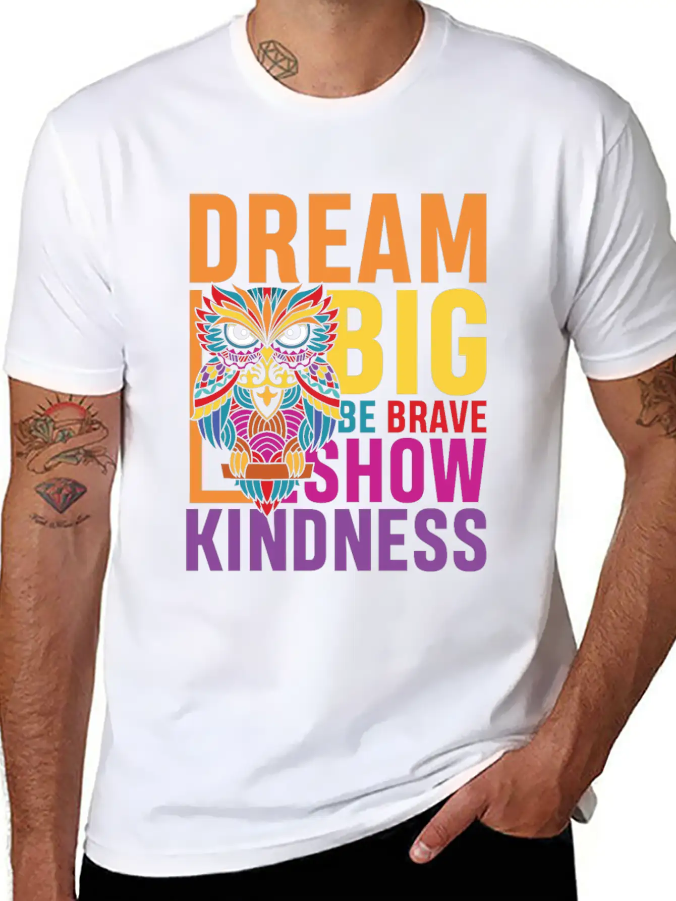 Dream Big Be Brave Show Kindness Breathable Soft Cotton T-Shirt – Timeless Casual Look