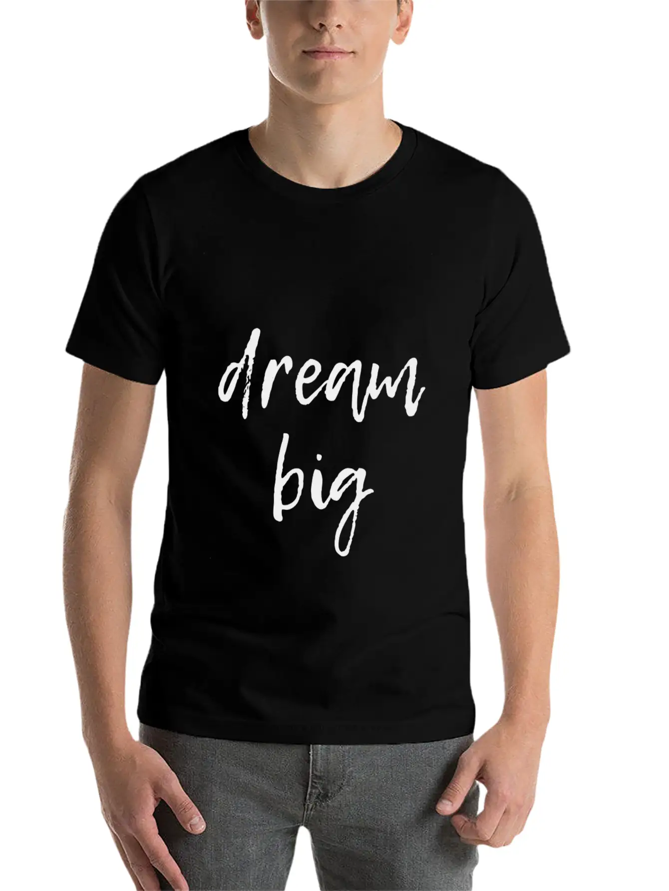 Dream Big Unisex Short Sleeve Soft Cotton T-Shirt – Casual Everyday Wear