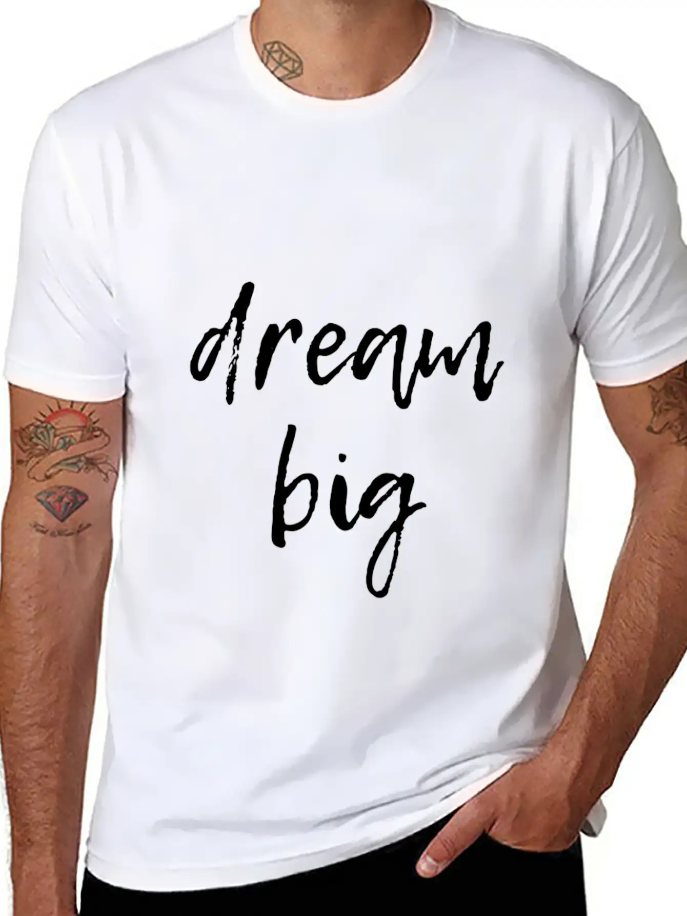 Dream Big Unisex Short Sleeve Soft Cotton T-Shirt – Casual Everyday Wear