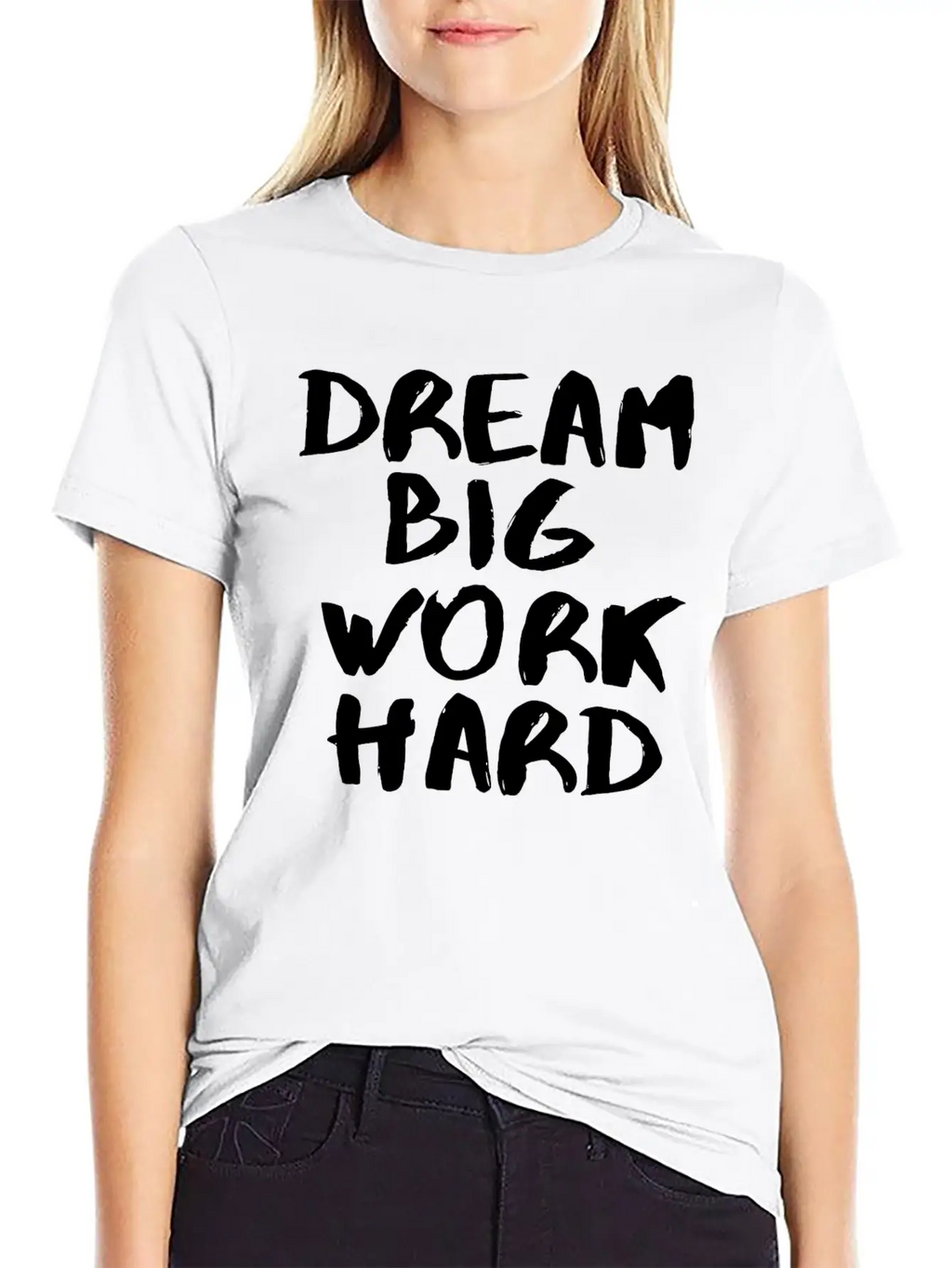 Dream Big White Unisex Short Sleeve Soft Cotton T-Shirt – Casual Everyday Wear