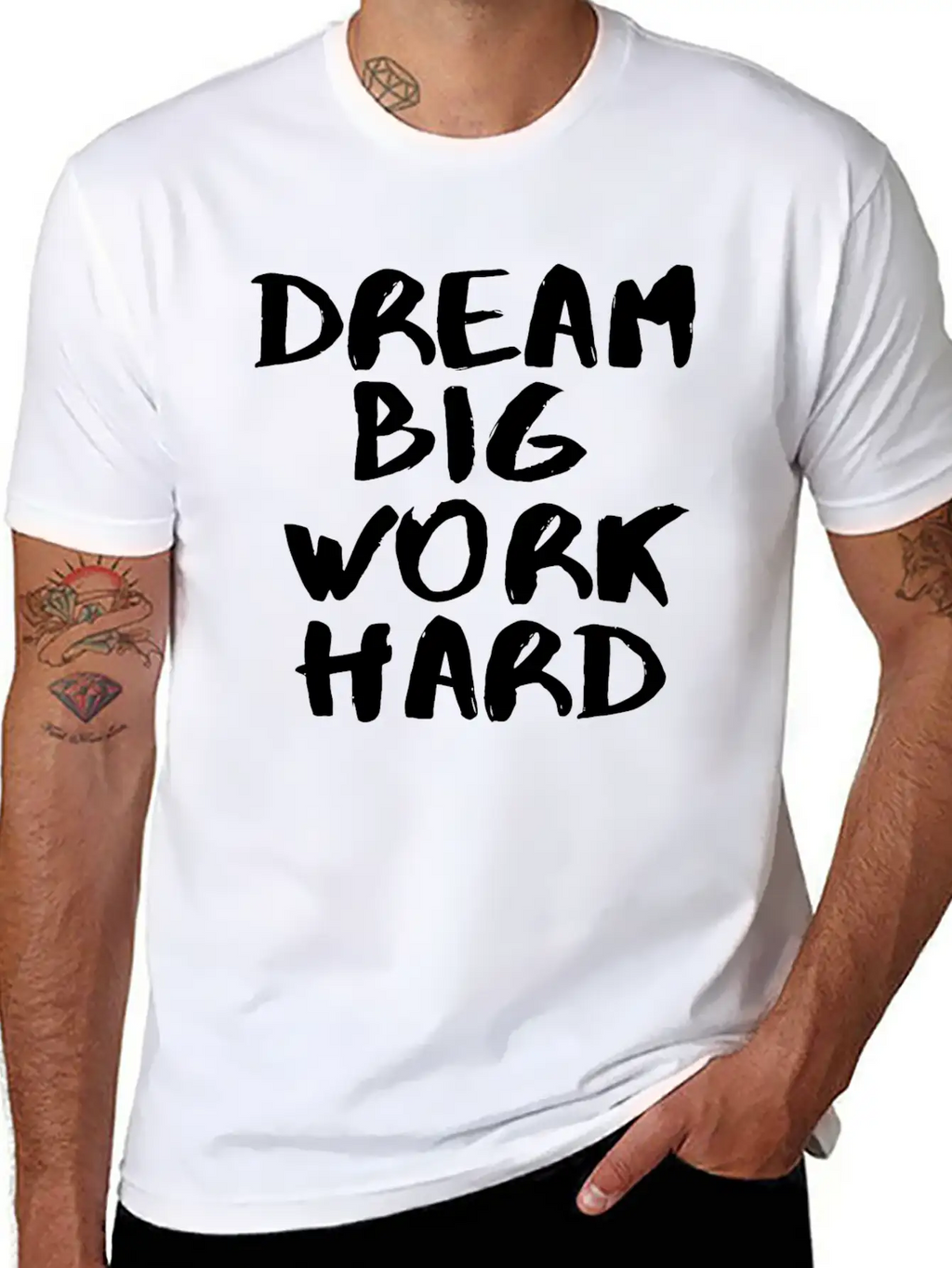 Dream Big White Unisex Short Sleeve Soft Cotton T-Shirt – Casual Everyday Wear