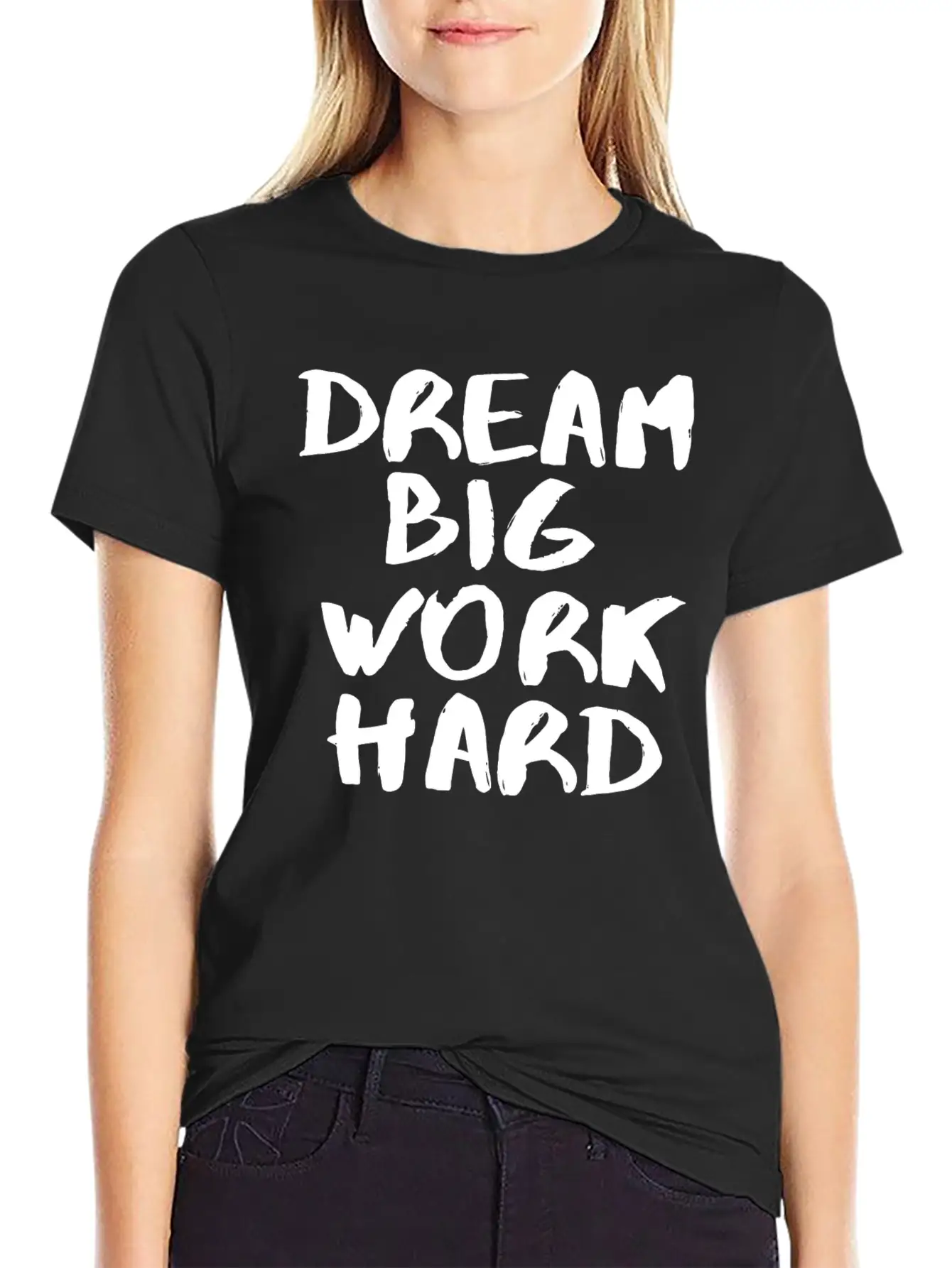 Dream Big White Unisex Short Sleeve Soft Cotton T-Shirt – Casual Everyday Wear