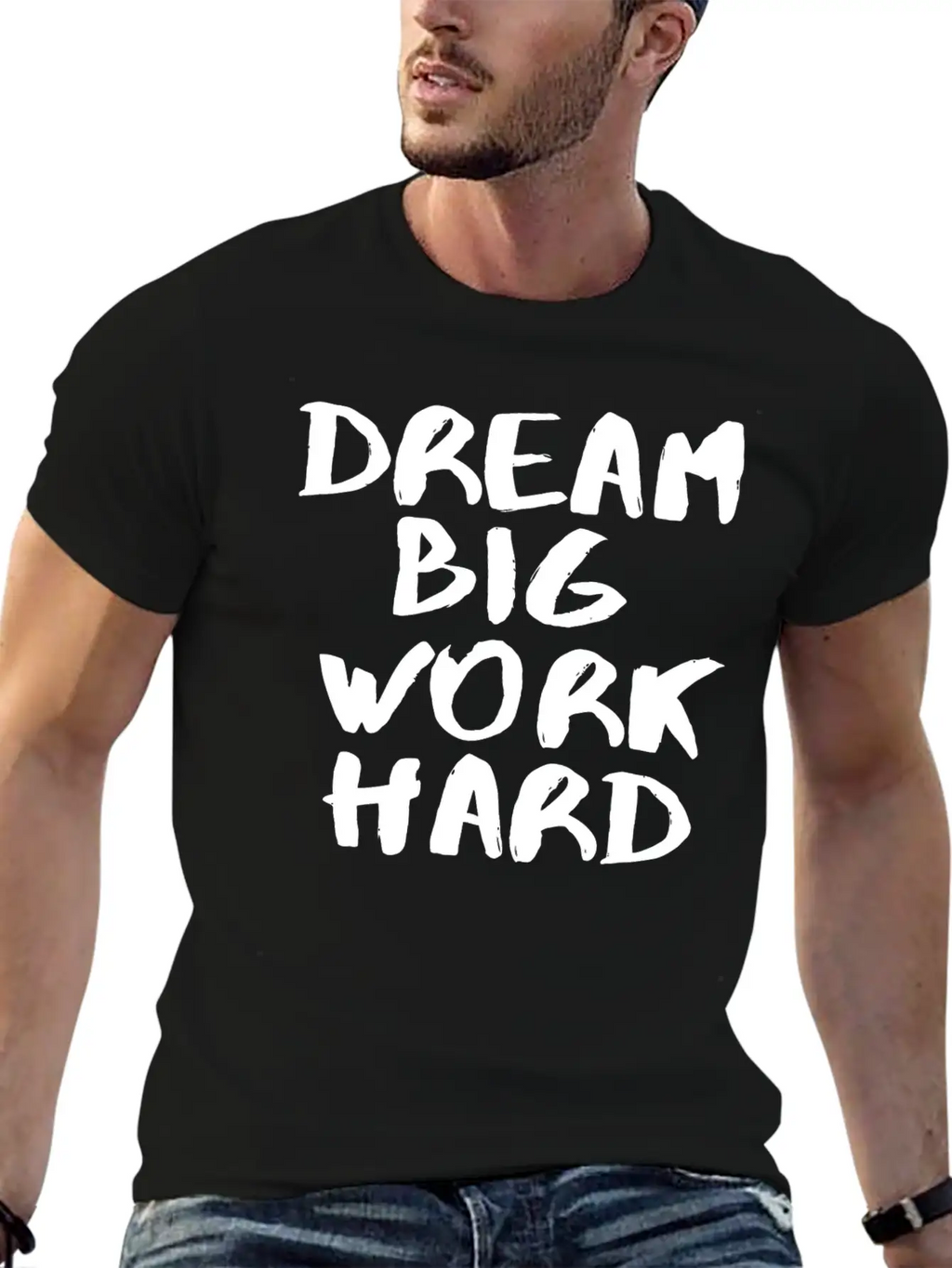 Dream Big White Unisex Short Sleeve Soft Cotton T-Shirt – Casual Everyday Wear