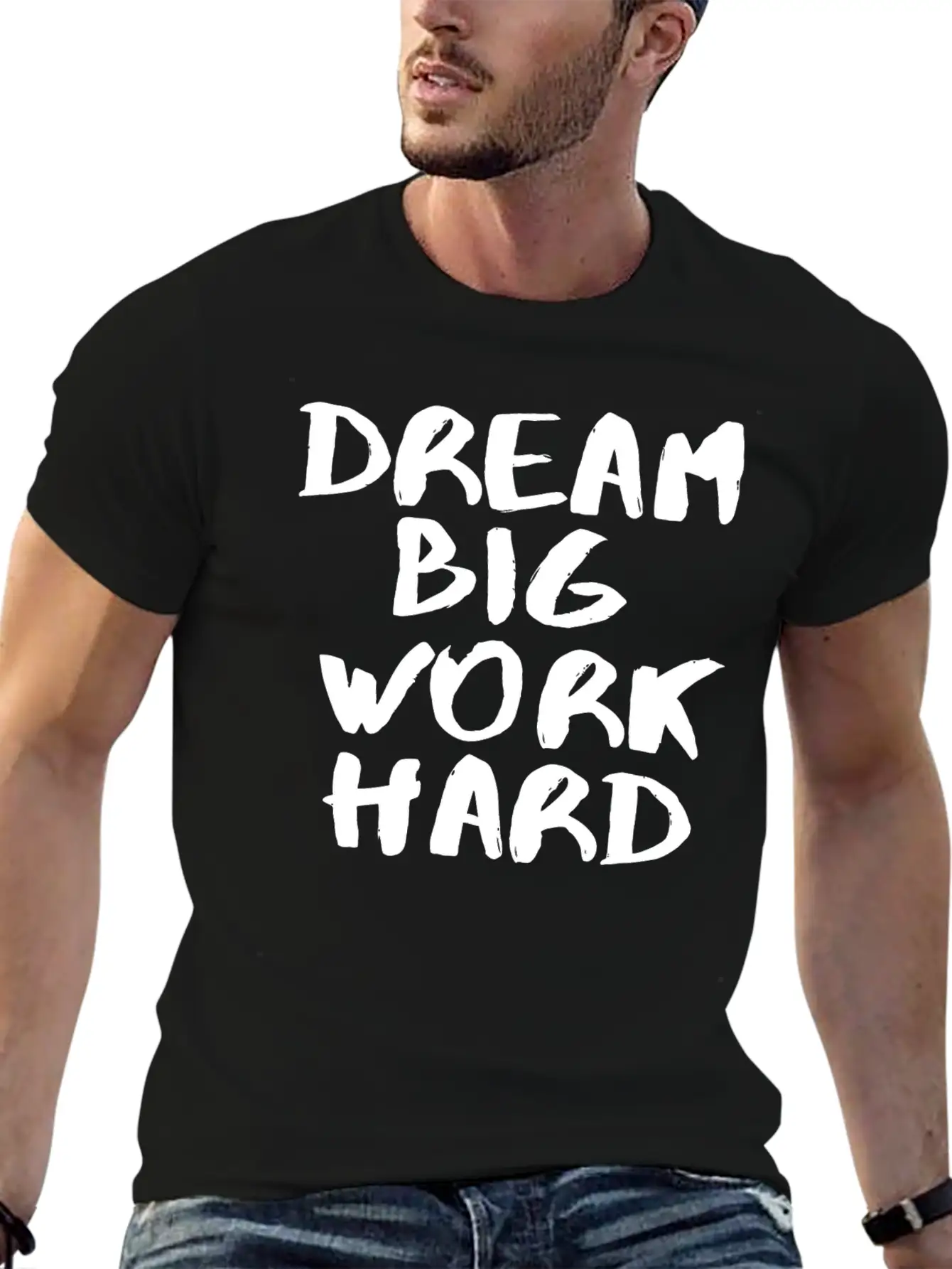 Dream Big White Unisex Short Sleeve Soft Cotton T-Shirt – Casual Everyday Wear