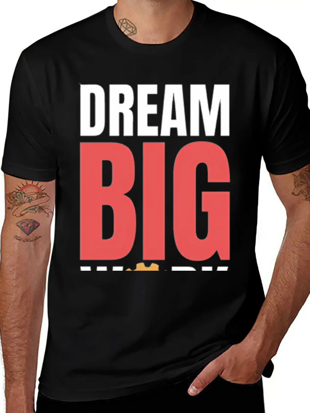Dream Big Work Hard Stylish Everyday T-Shirt – Unisex Basic Cotton Tee