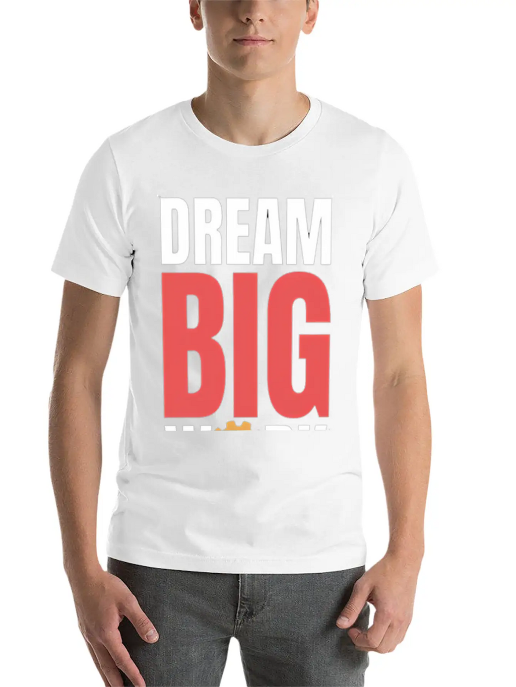 Dream Big Work Hard Stylish Everyday T-Shirt – Unisex Basic Cotton Tee