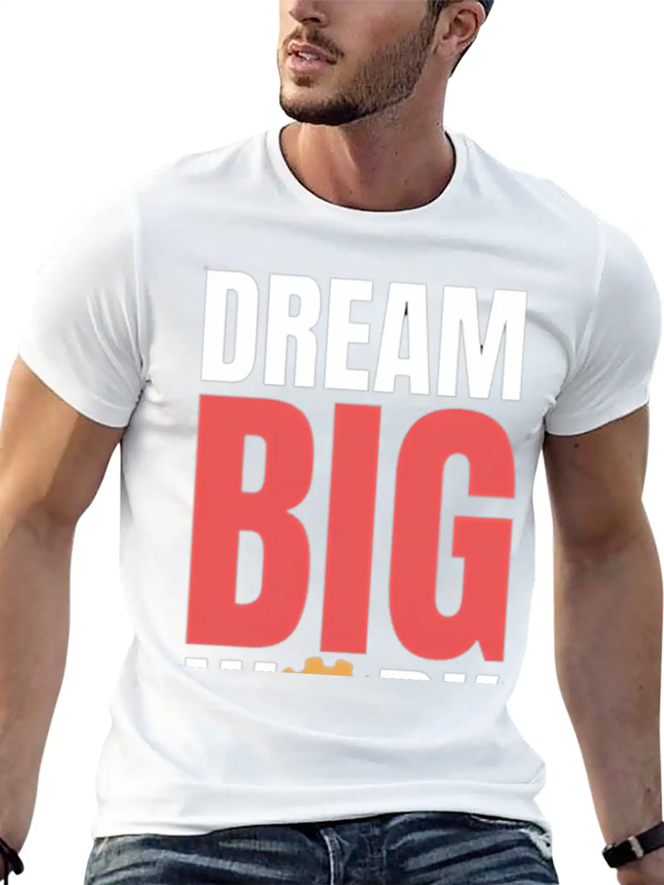 Dream Big Work Hard Stylish Everyday T-Shirt – Unisex Basic Cotton Tee