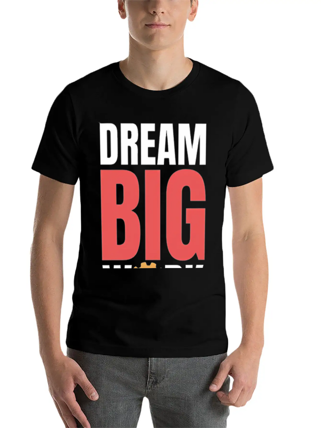 Dream Big Work Hard Stylish Everyday T-Shirt – Unisex Basic Cotton Tee