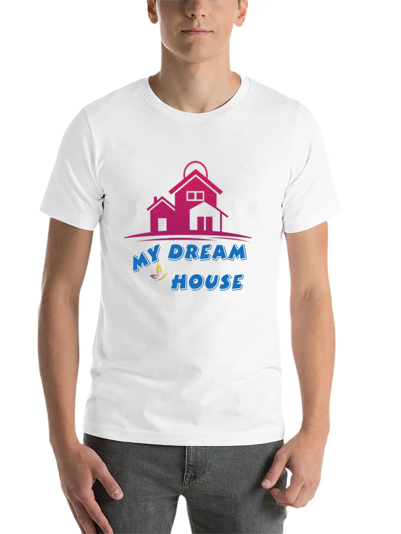 DREAM HOUSE Unisex Casual T-Shirt – Clean Design For Daily Comfort