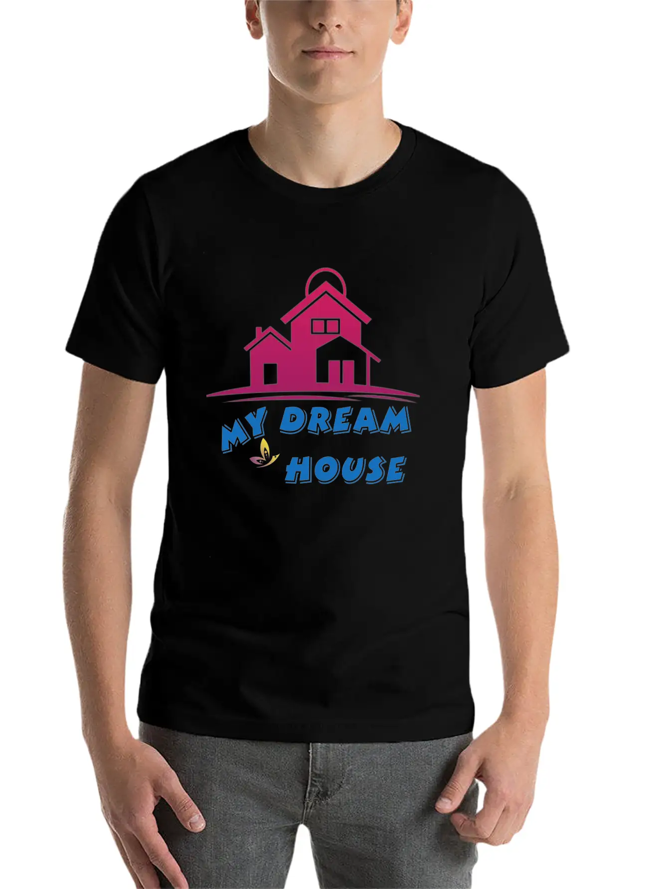 DREAM HOUSE Unisex Casual T-Shirt – Clean Design For Daily Comfort