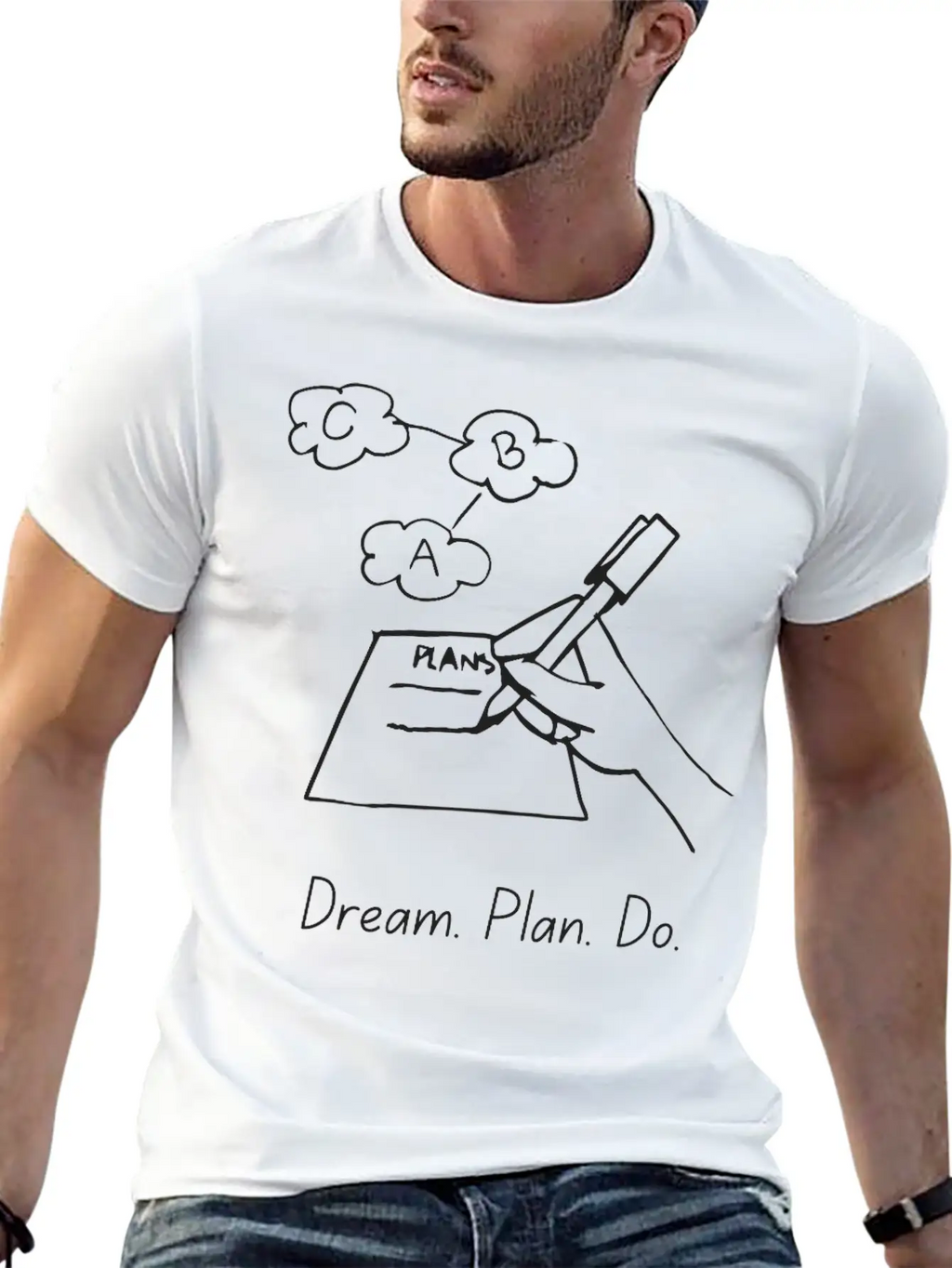Dream Plan Do – Action Steps Tee Casual Graphic T-Shirt – Simple And Comfortable Daily Wear