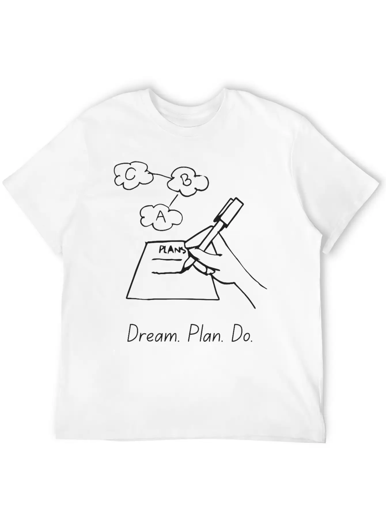 Dream Plan Do – Action Steps Tee Casual Graphic T-Shirt – Simple And Comfortable Daily Wear