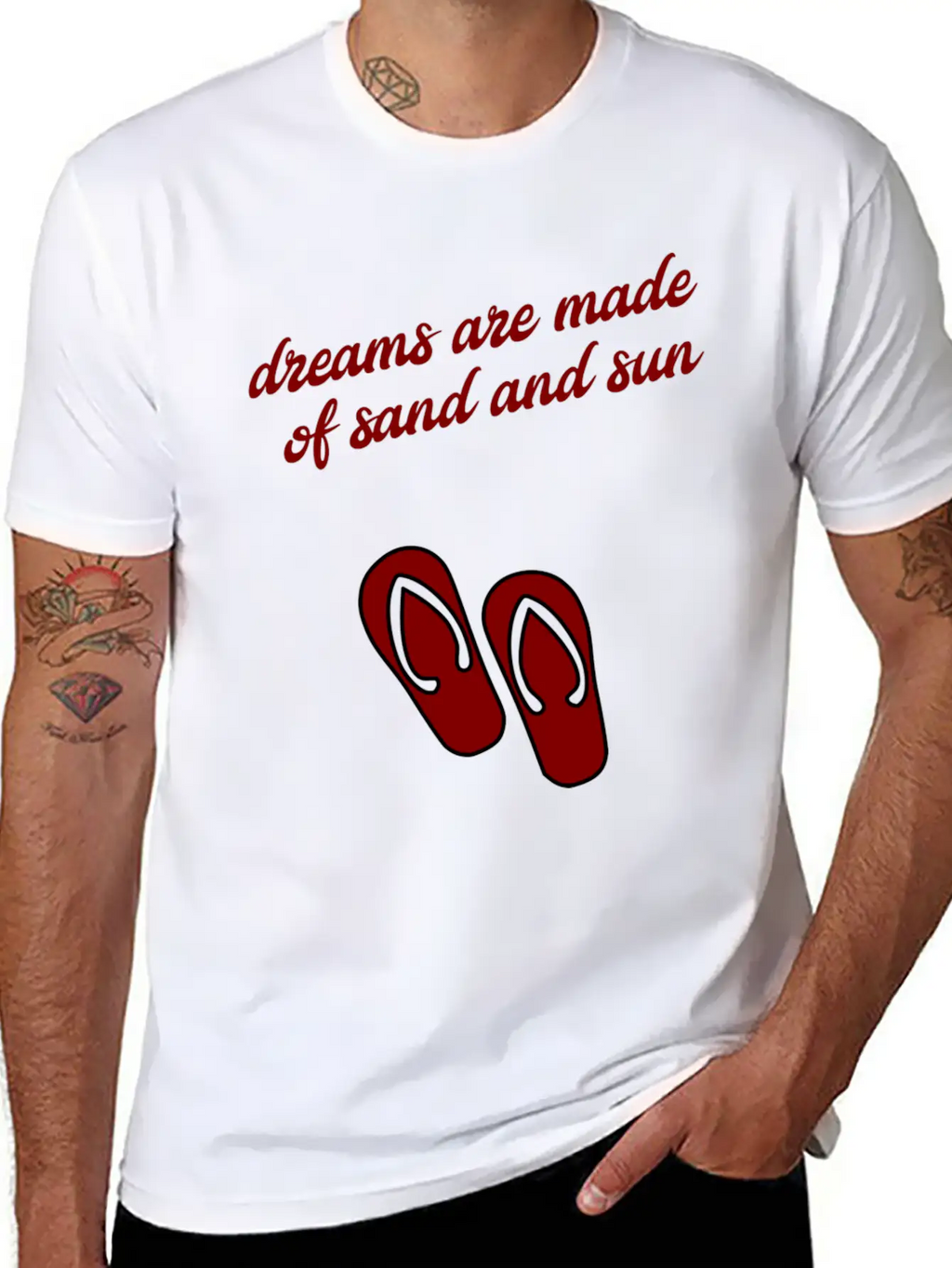 Dreams Are Made Of Sun And Sand Unisex Casual T-Shirt – Clean Design For Daily Comfort