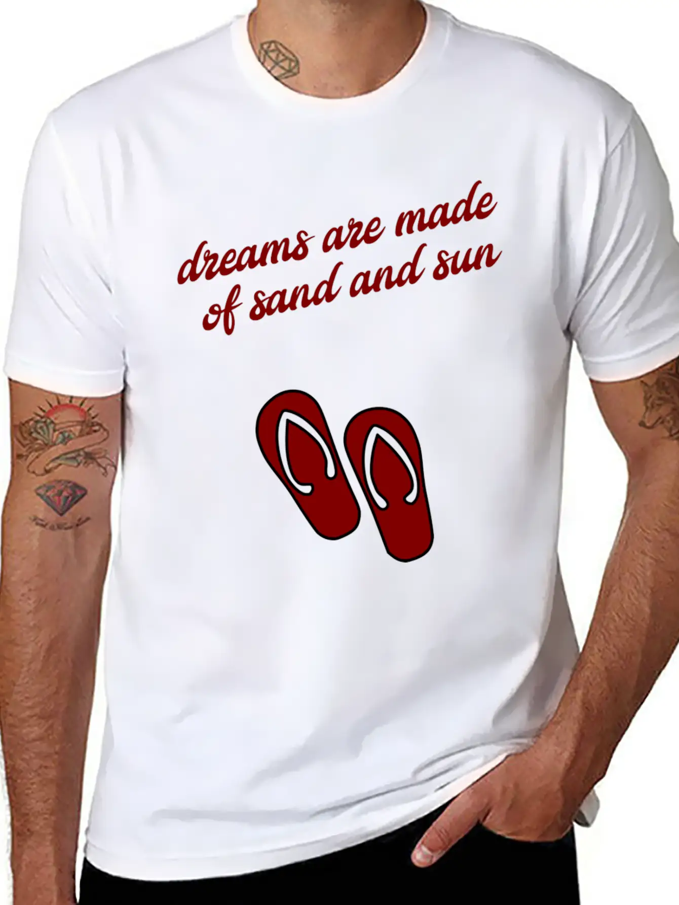 Dreams Are Made Of Sun And Sand Unisex Casual T-Shirt – Clean Design For Daily Comfort