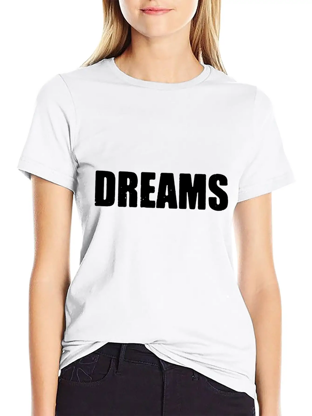 Dreams Letter Only Unisex Short Sleeve Soft Cotton T-Shirt – Casual Everyday Wear
