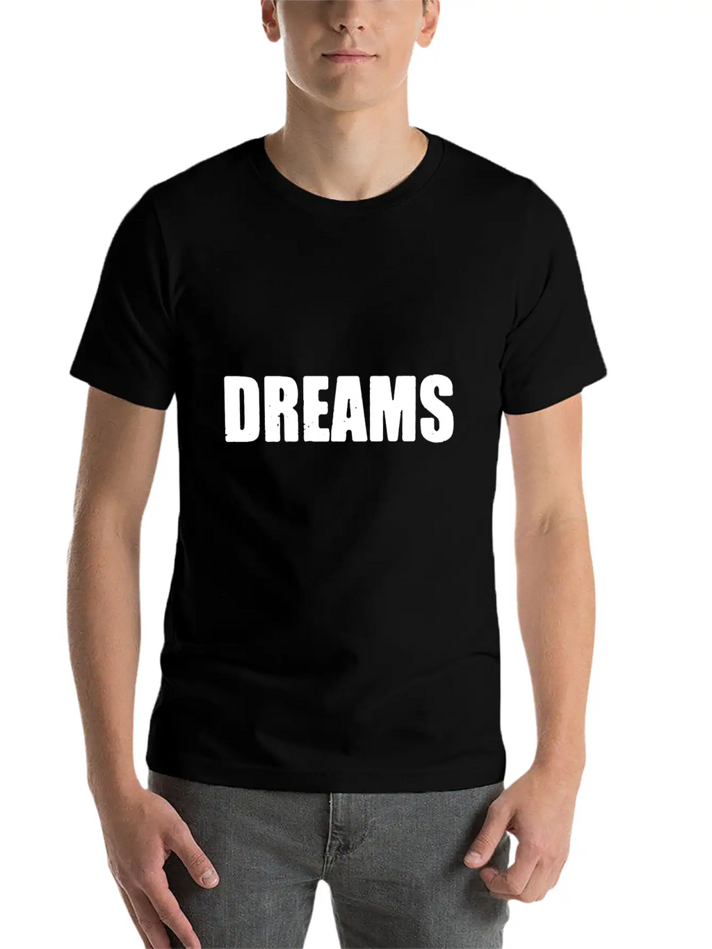 Dreams Letter Only Unisex Short Sleeve Soft Cotton T-Shirt – Casual Everyday Wear
