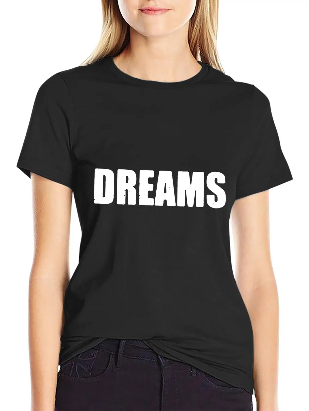 Dreams Letter Only Unisex Short Sleeve Soft Cotton T-Shirt – Casual Everyday Wear