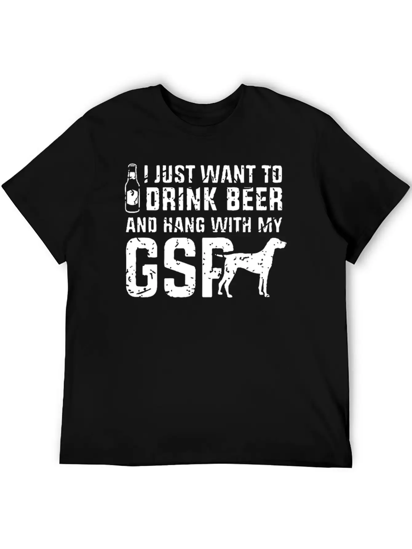 Drink Beer And Hand With My Great GSP Dog Breathable Soft Cotton T-Shirt – Timeless Casual Look