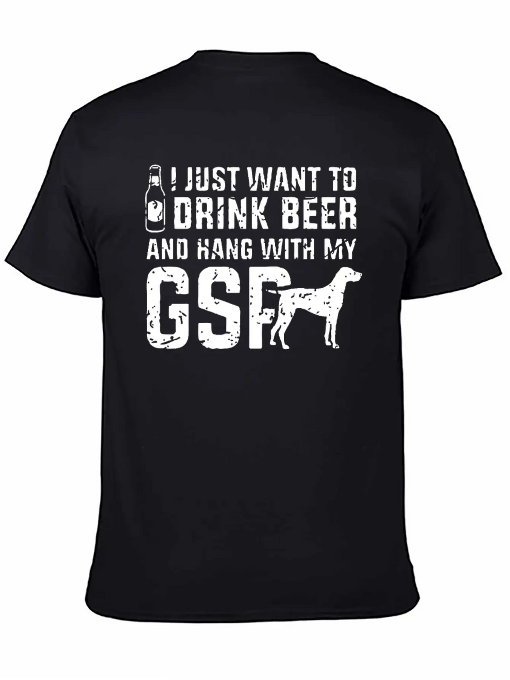 Drink Beer And Hand With My Great GSP Dog Breathable Soft Cotton T-Shirt – Timeless Casual Look