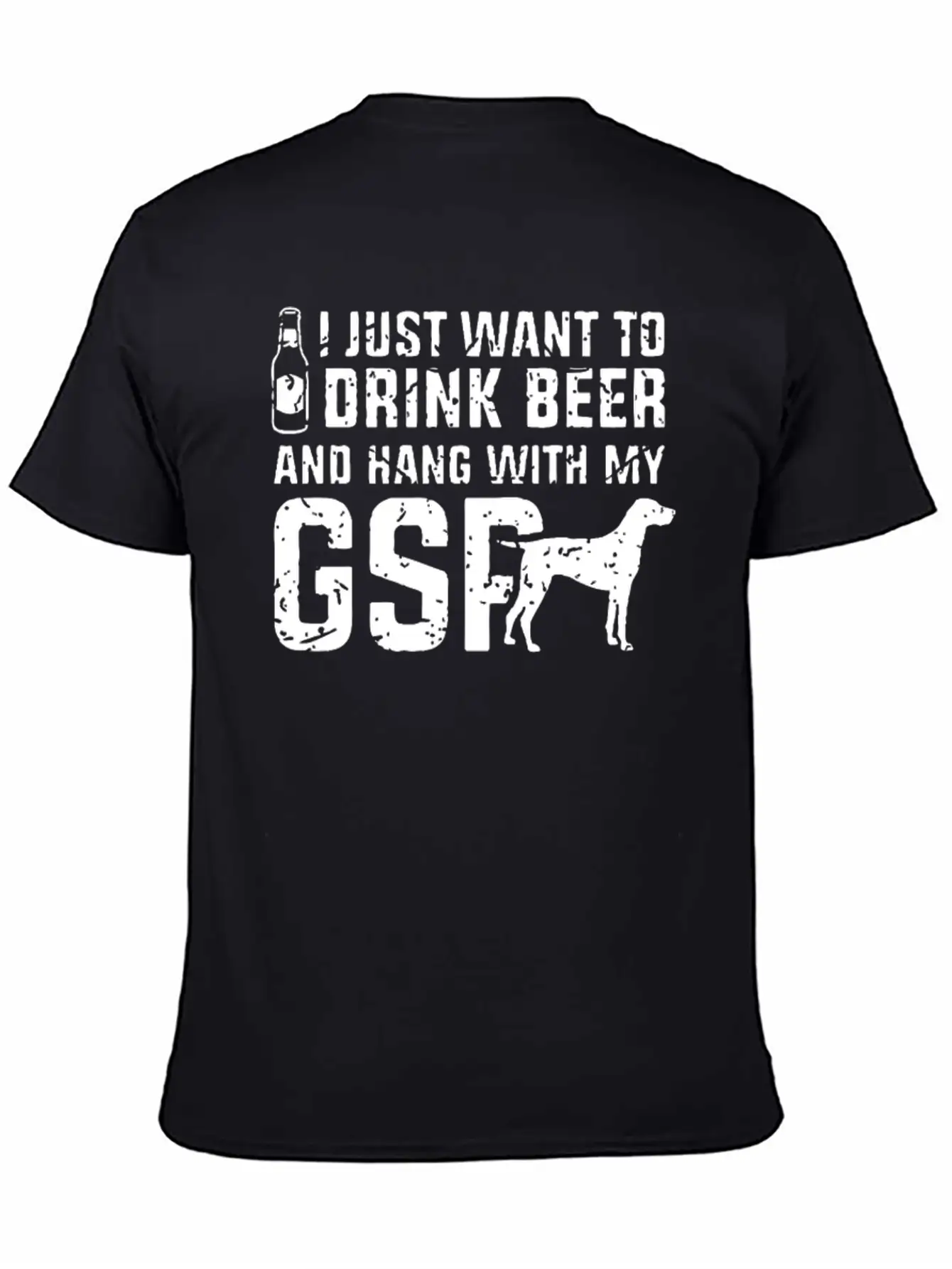 Drink Beer And Hand With My Great GSP Dog Breathable Soft Cotton T-Shirt – Timeless Casual Look